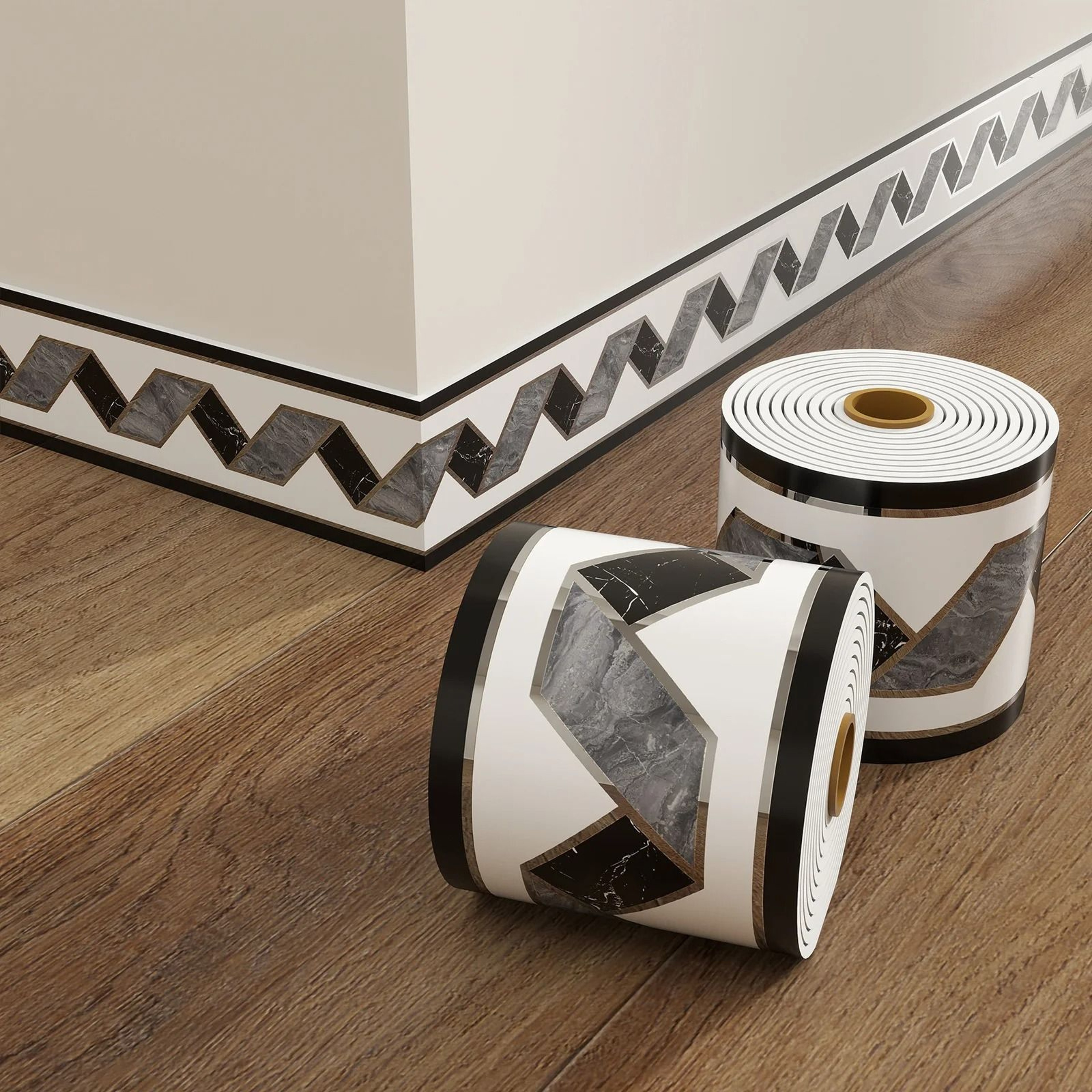 Flexible Self Adhesive Foam Skirting Board Wall Trim 14
