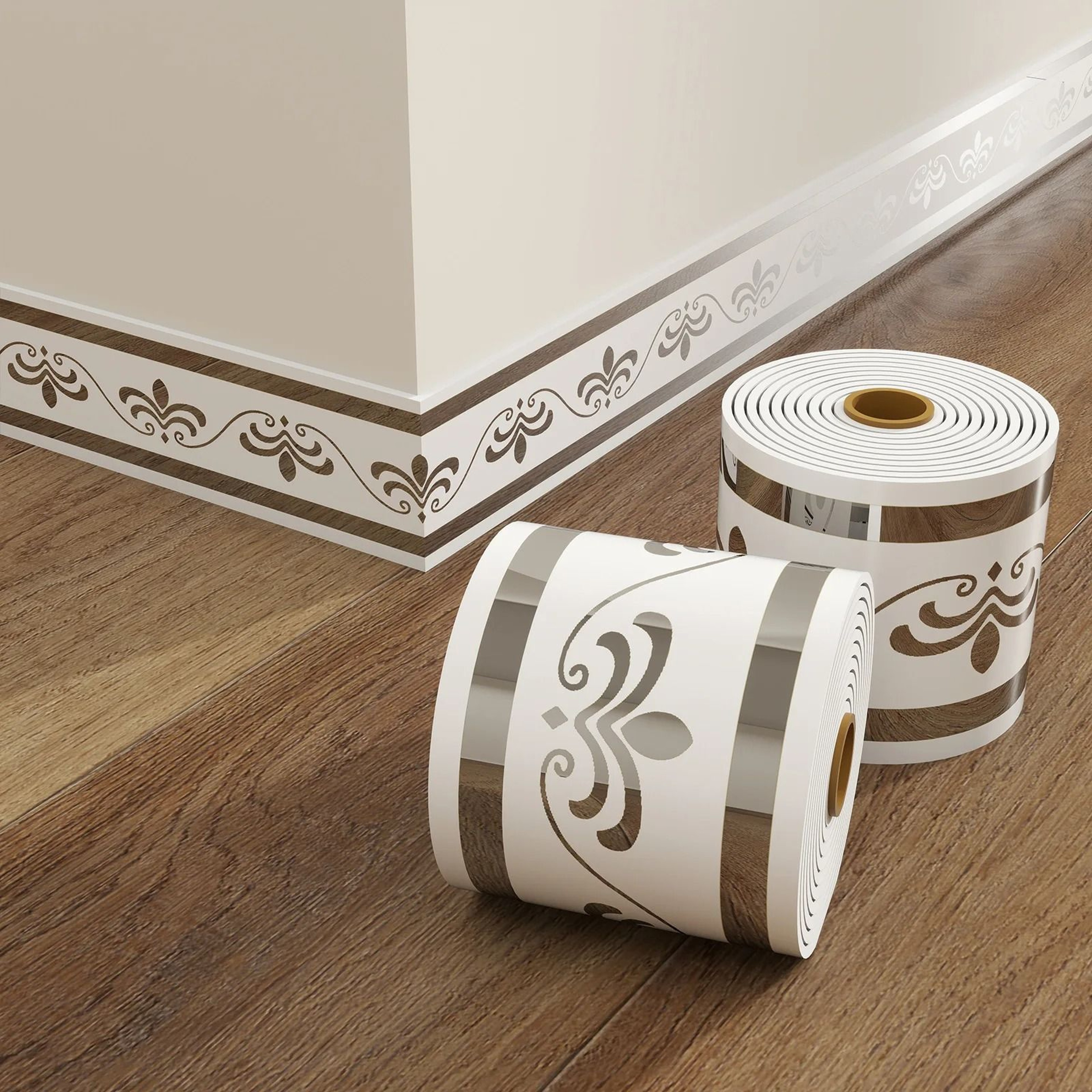 Flexible Self Adhesive Foam Skirting Board Wall Trim 18