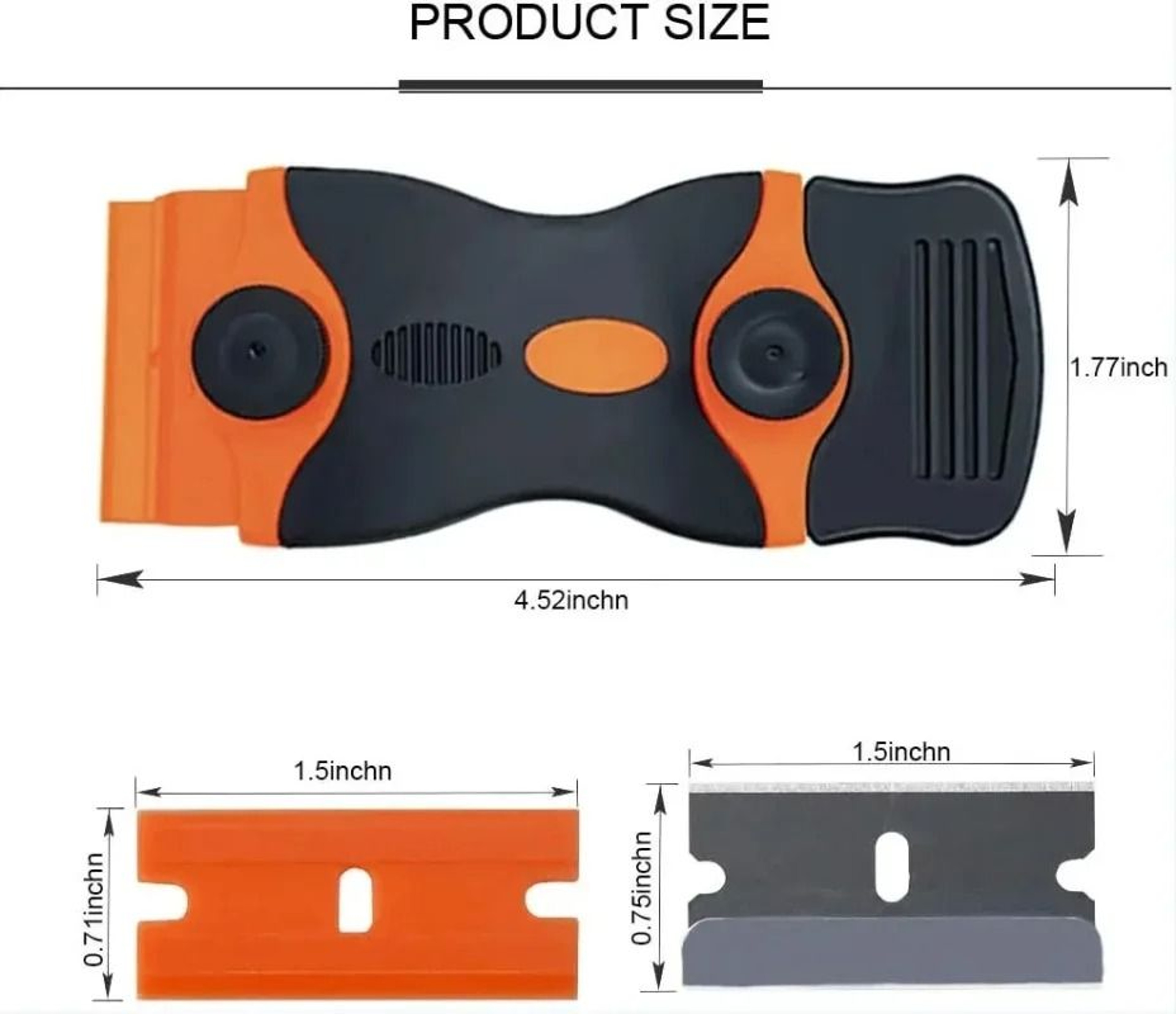 Razor Blade Scraper Tool With Replaceable Blades For Glass And Surfaces 3