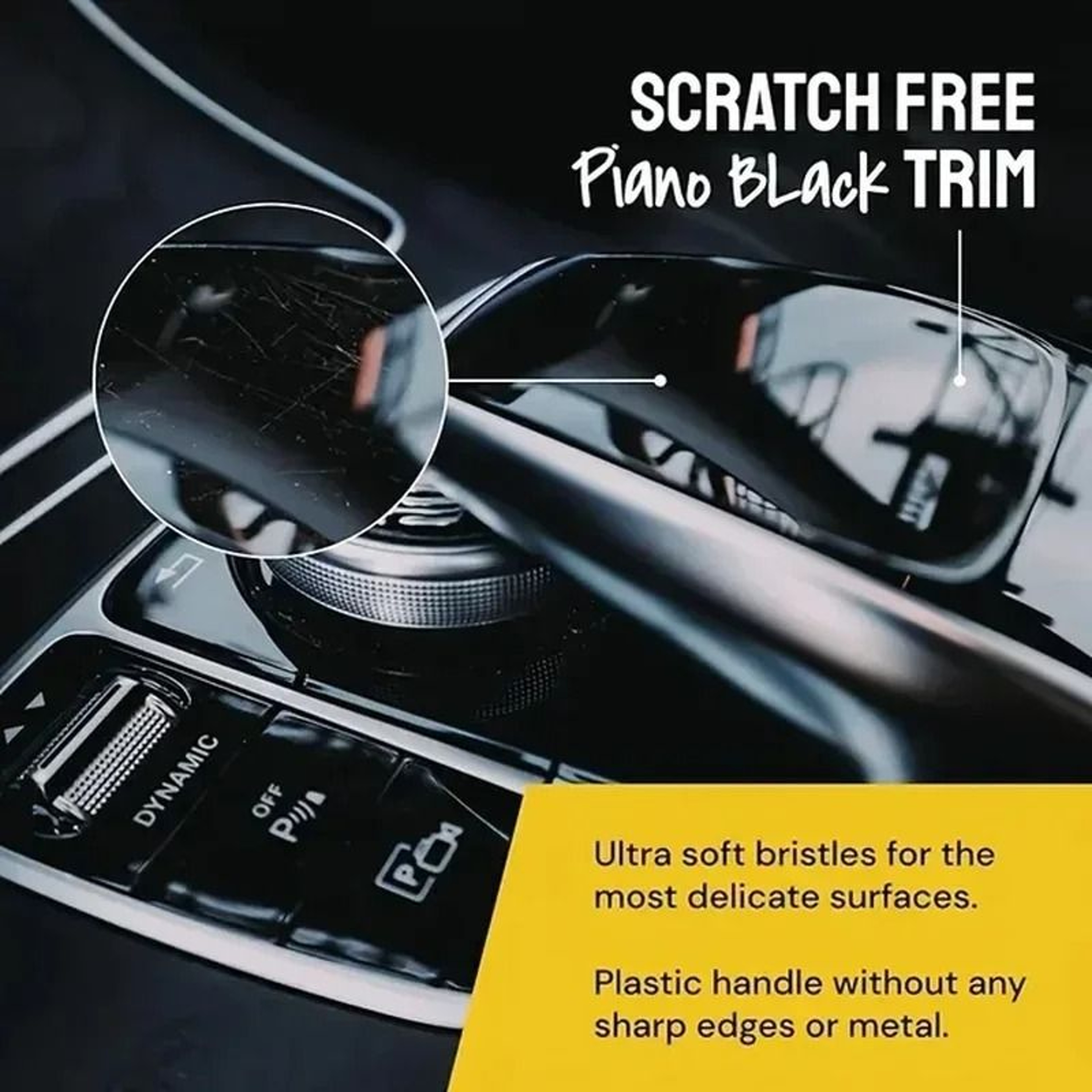 Car Interior And Exterior Detailing Brush Set With Boar Hair Bristles 1
