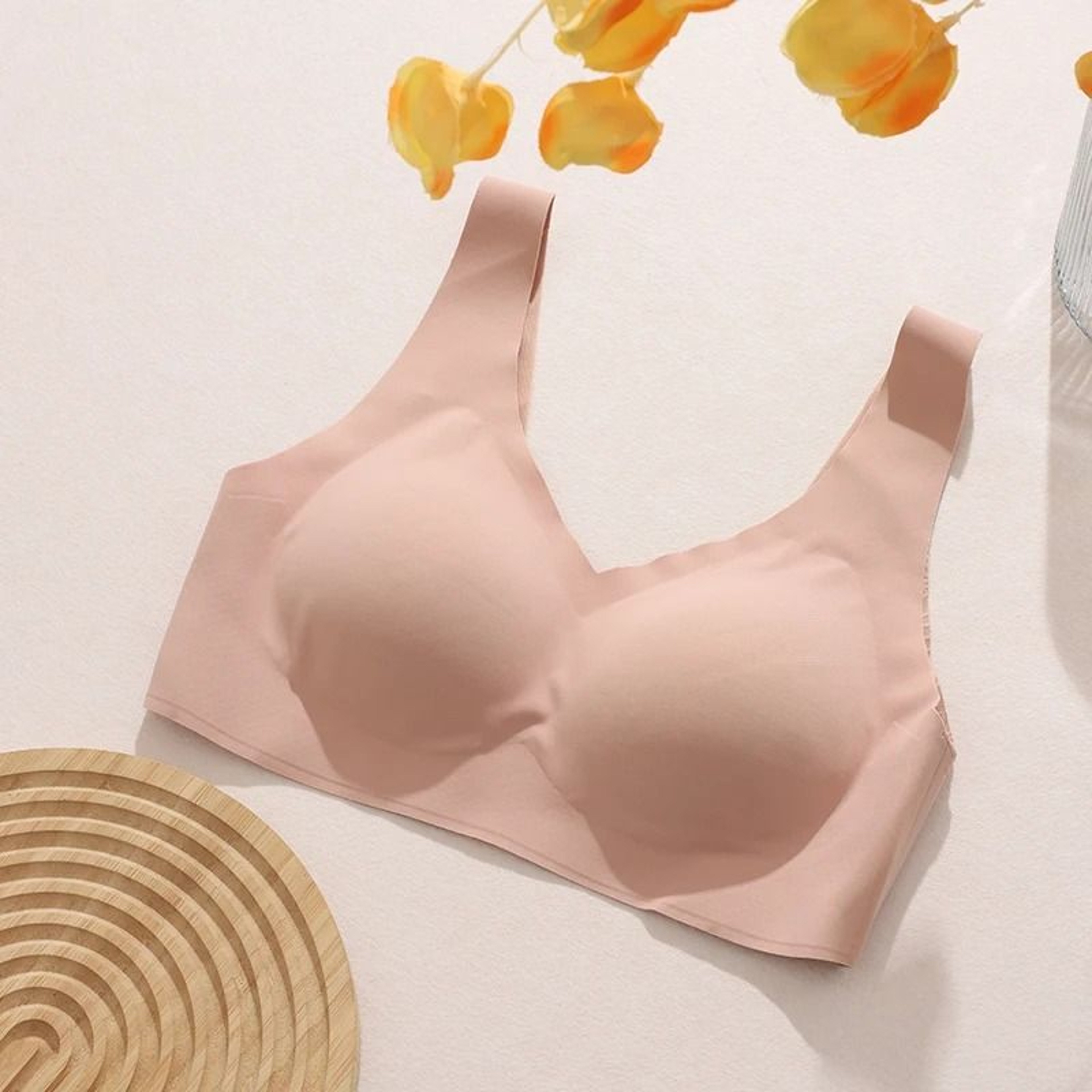 Women Seamless Push Up Lace Wireless Bra For Large Bust Comfort And Support 0