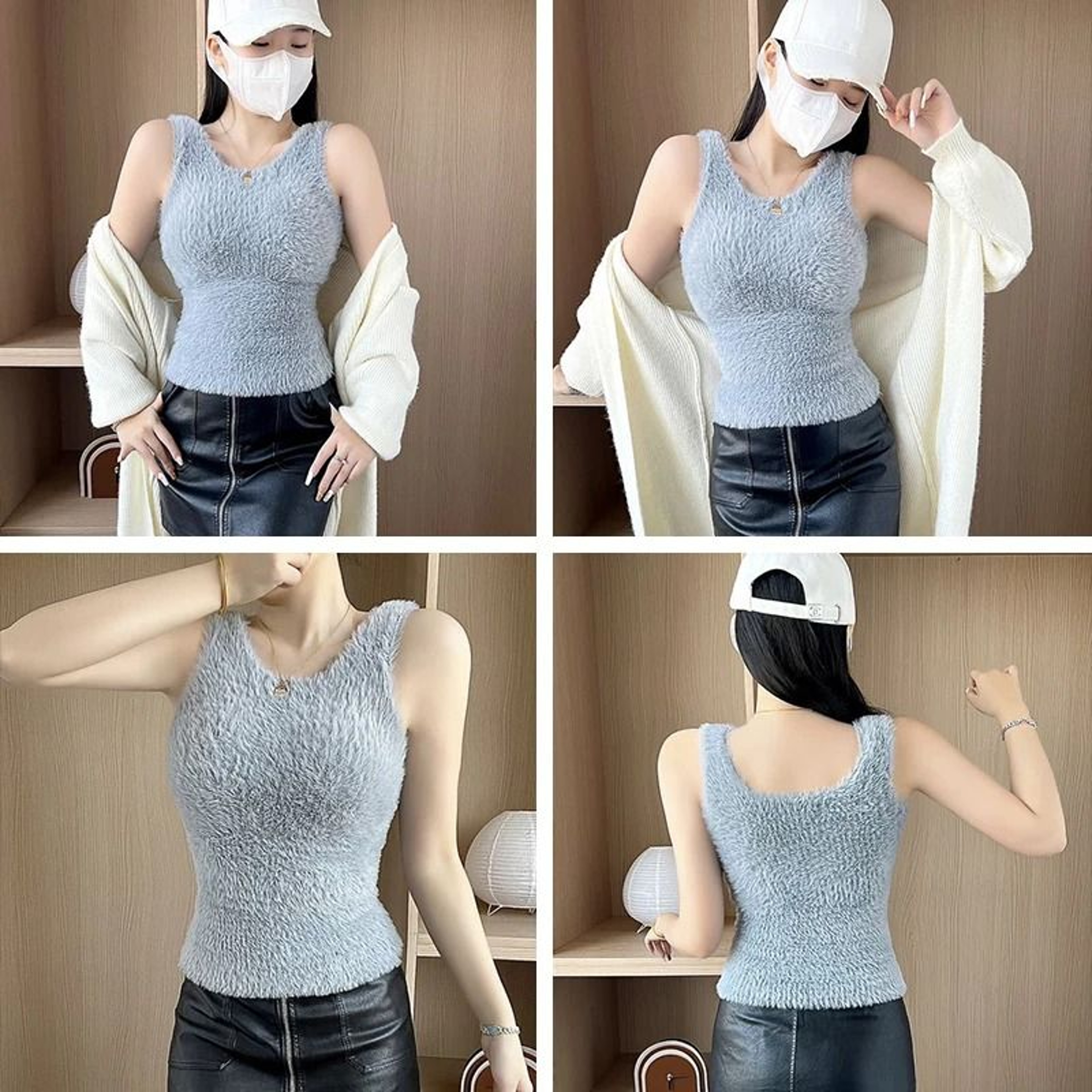 Plush Warm Fleece Camisole Bra Top For Women 2