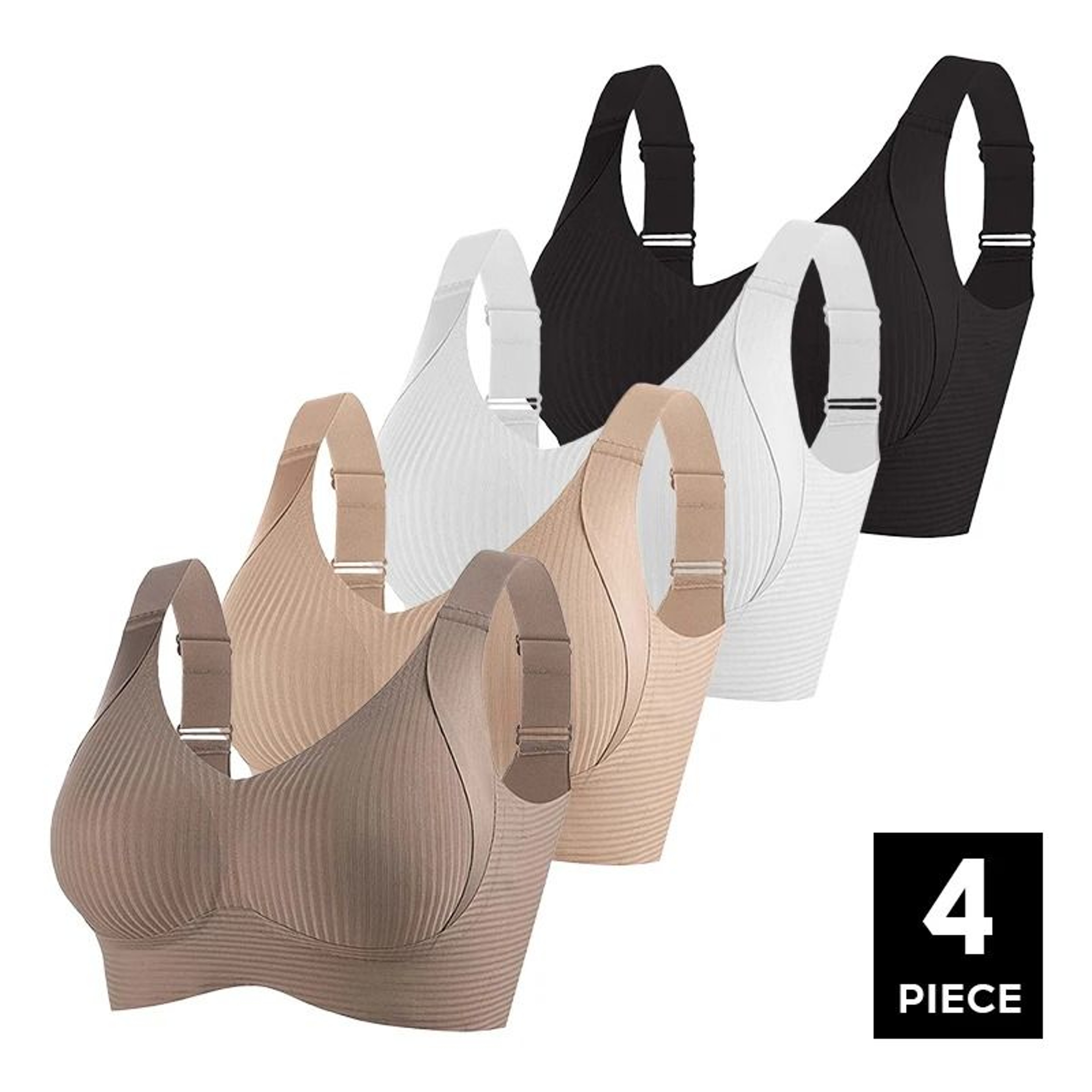 Wireless Seamless Push Up Bralette Set For Women Large Size 0