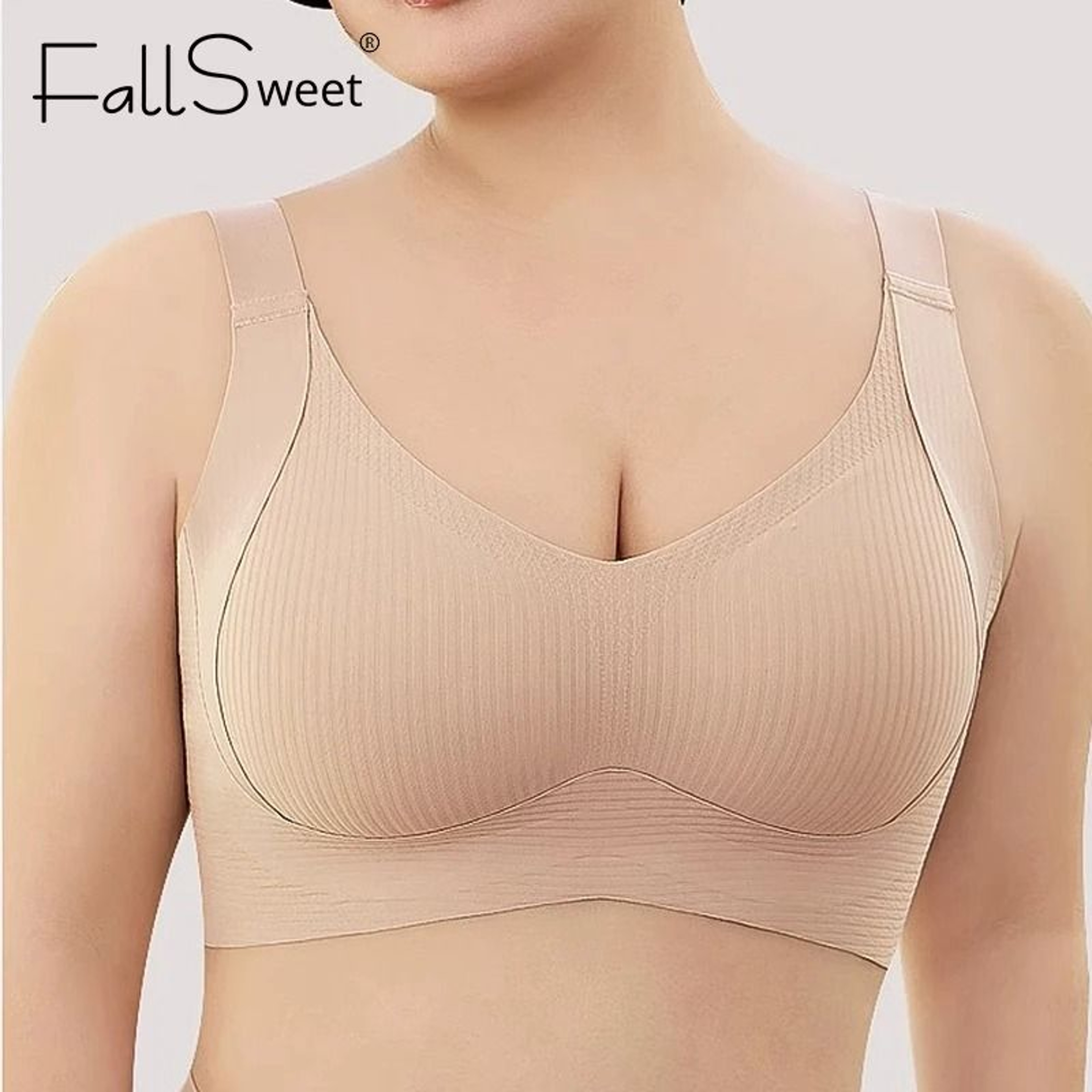 Wireless Seamless Push Up Bralette Set For Women Large Size 1