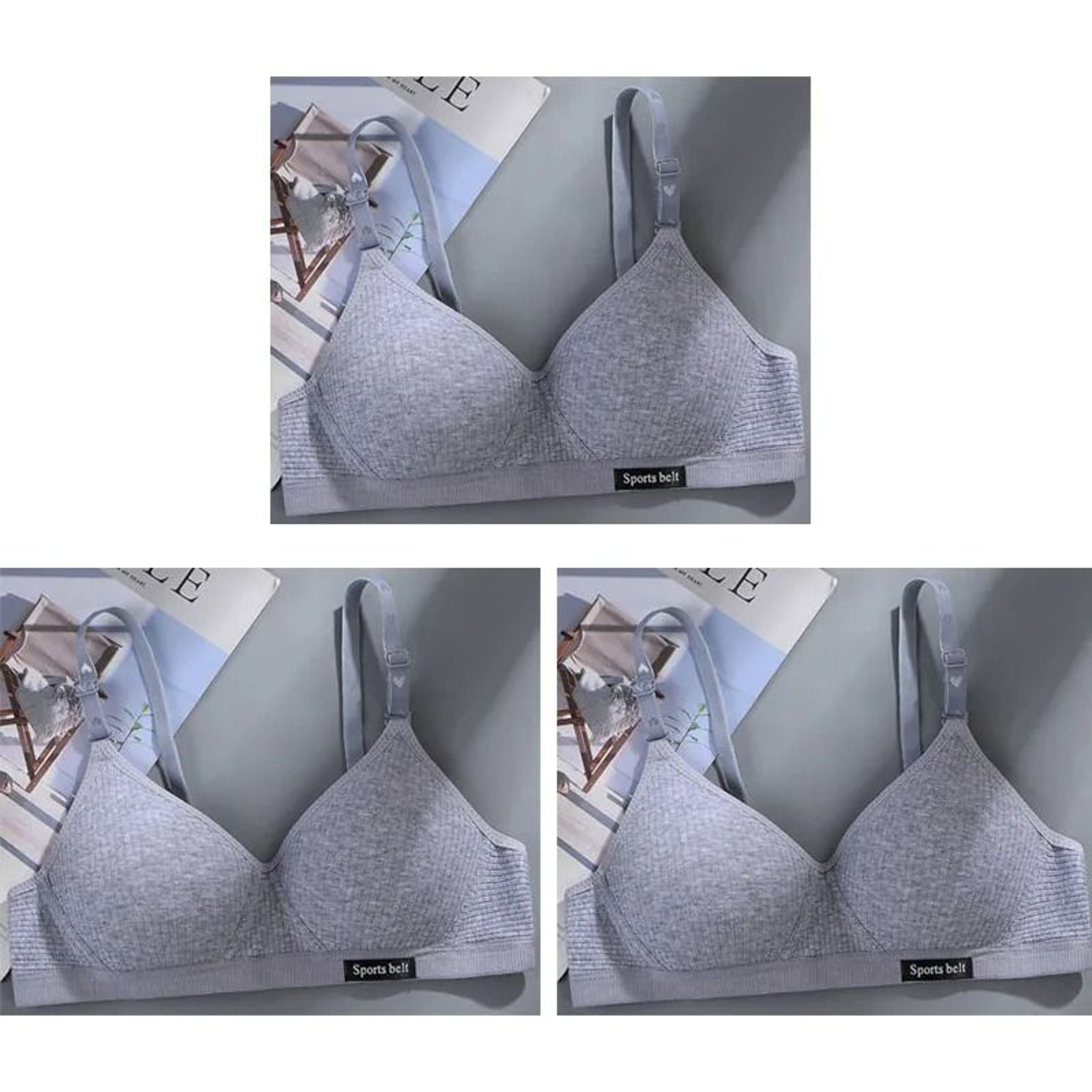 Seamless Wireless Push Up Bra Set For Girls And Women 8