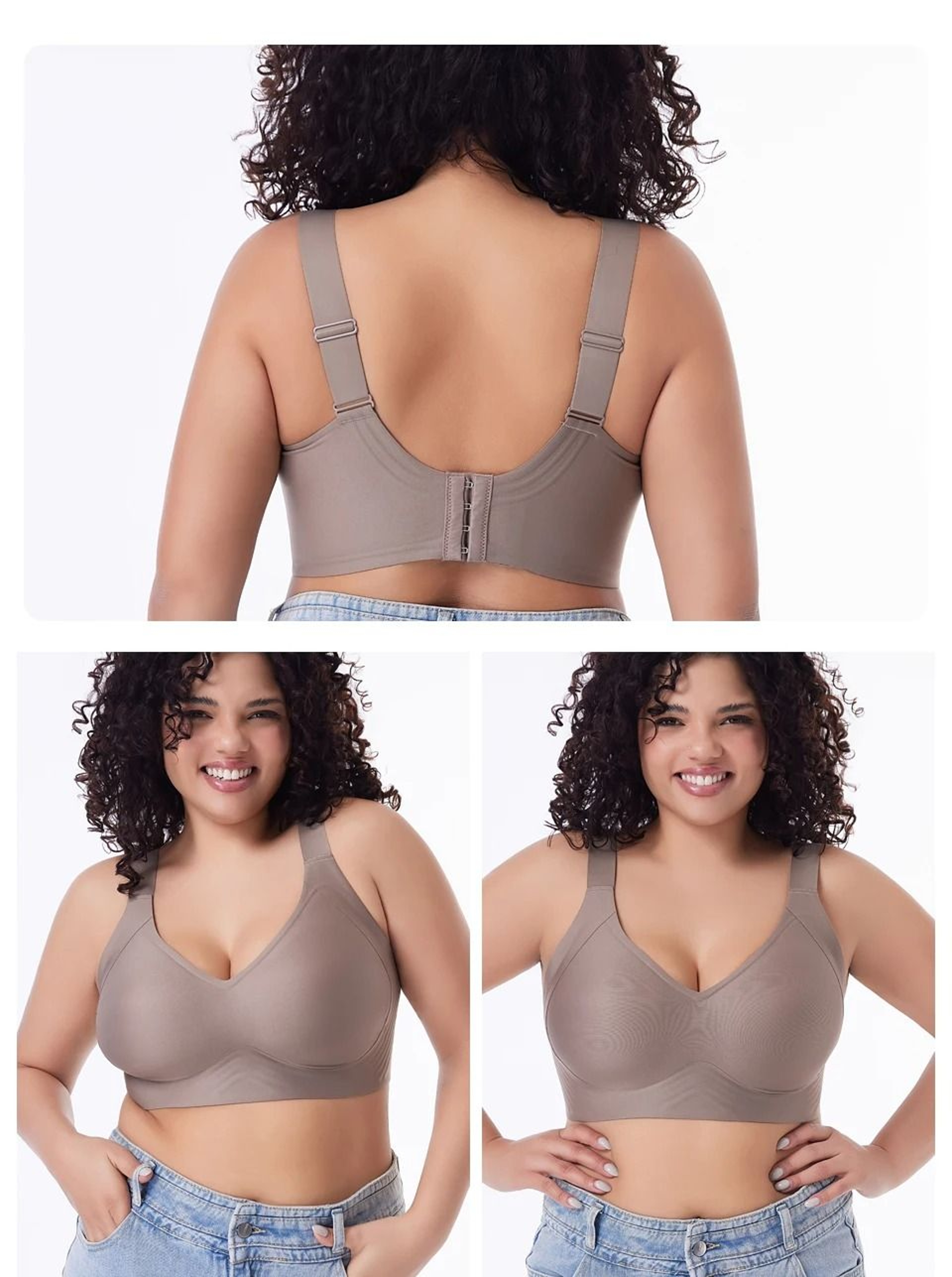 Seamless Wireless Push Up Bra Set For Women Large Size 2