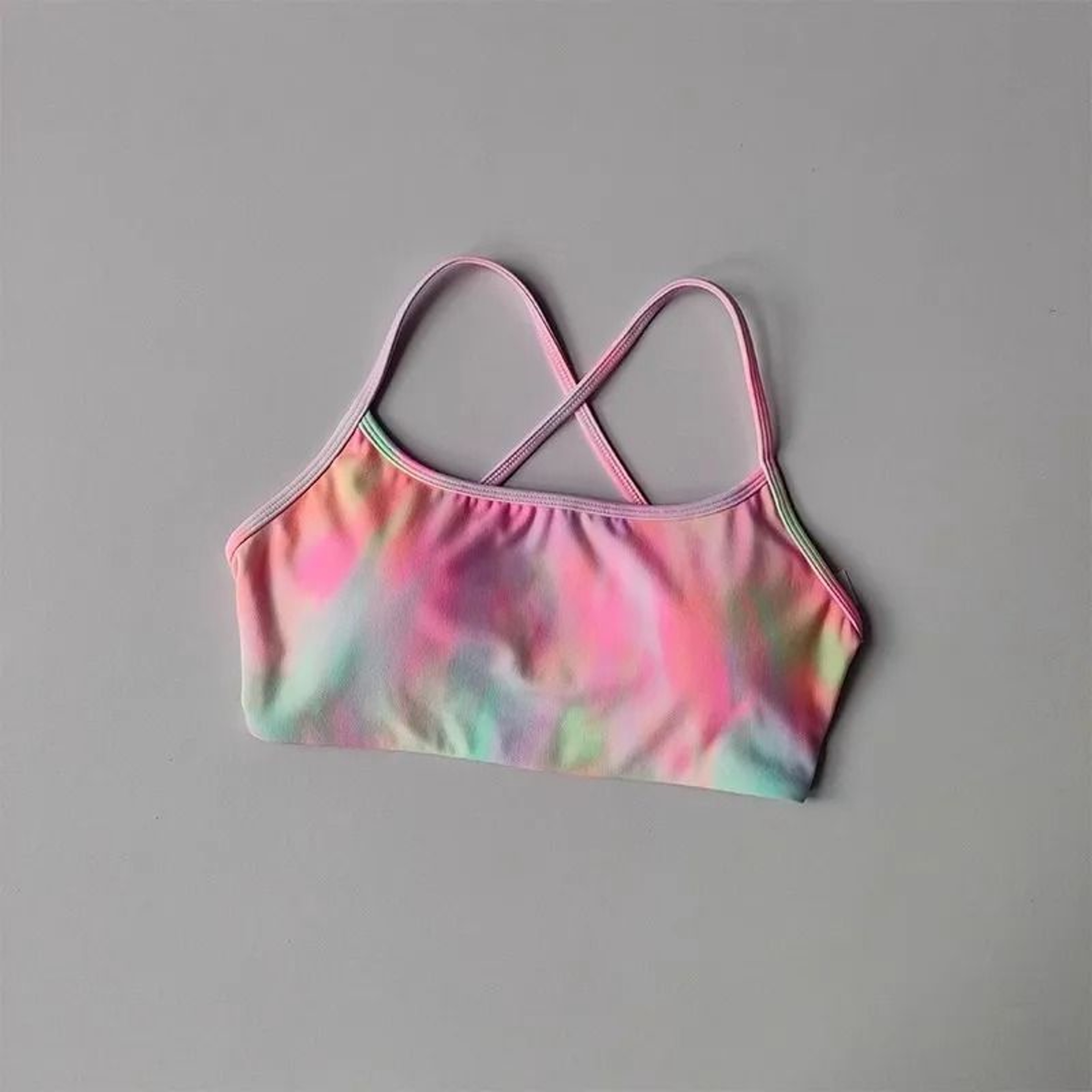 Womens Solid Color Cross Back Sports Bra With Chest Pad For Yoga Gym And Fitness 3