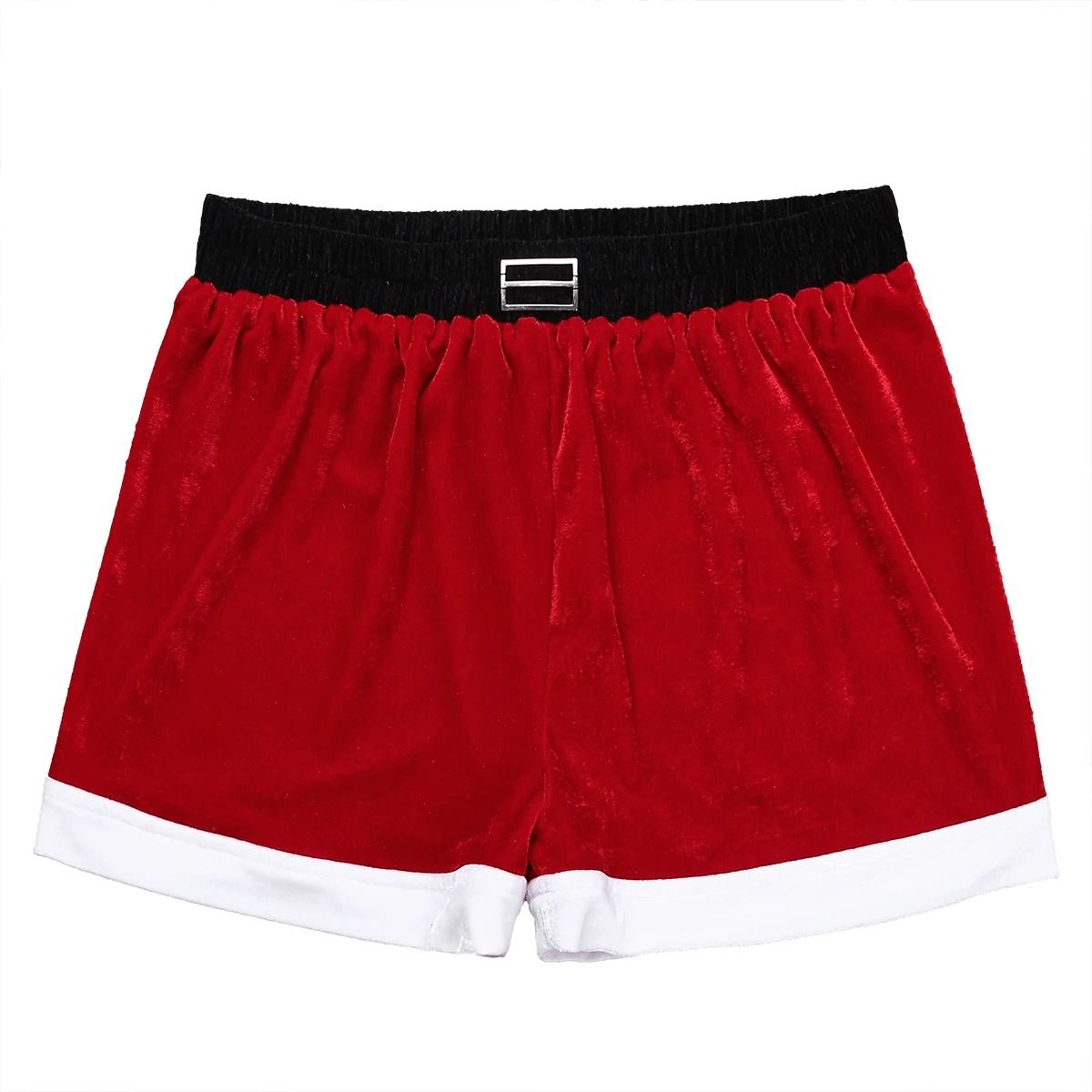 Mens Christmas Santa Claus Flannel Cosplay Shorts Sexy Holiday Boxer Costume 4