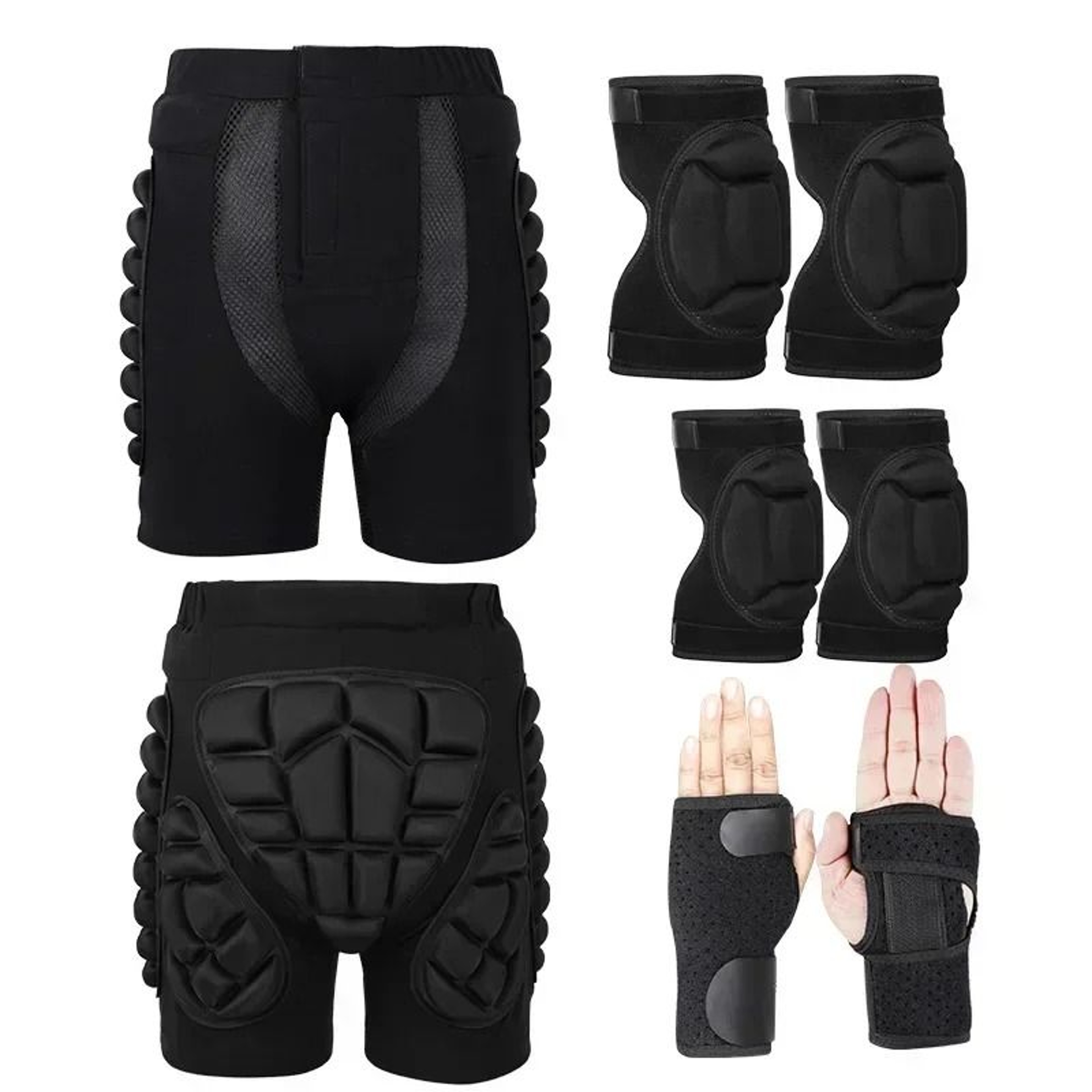 Kids Protective Hip Padded Shorts With Knee Pads For Ski Snowboard Skating 3
