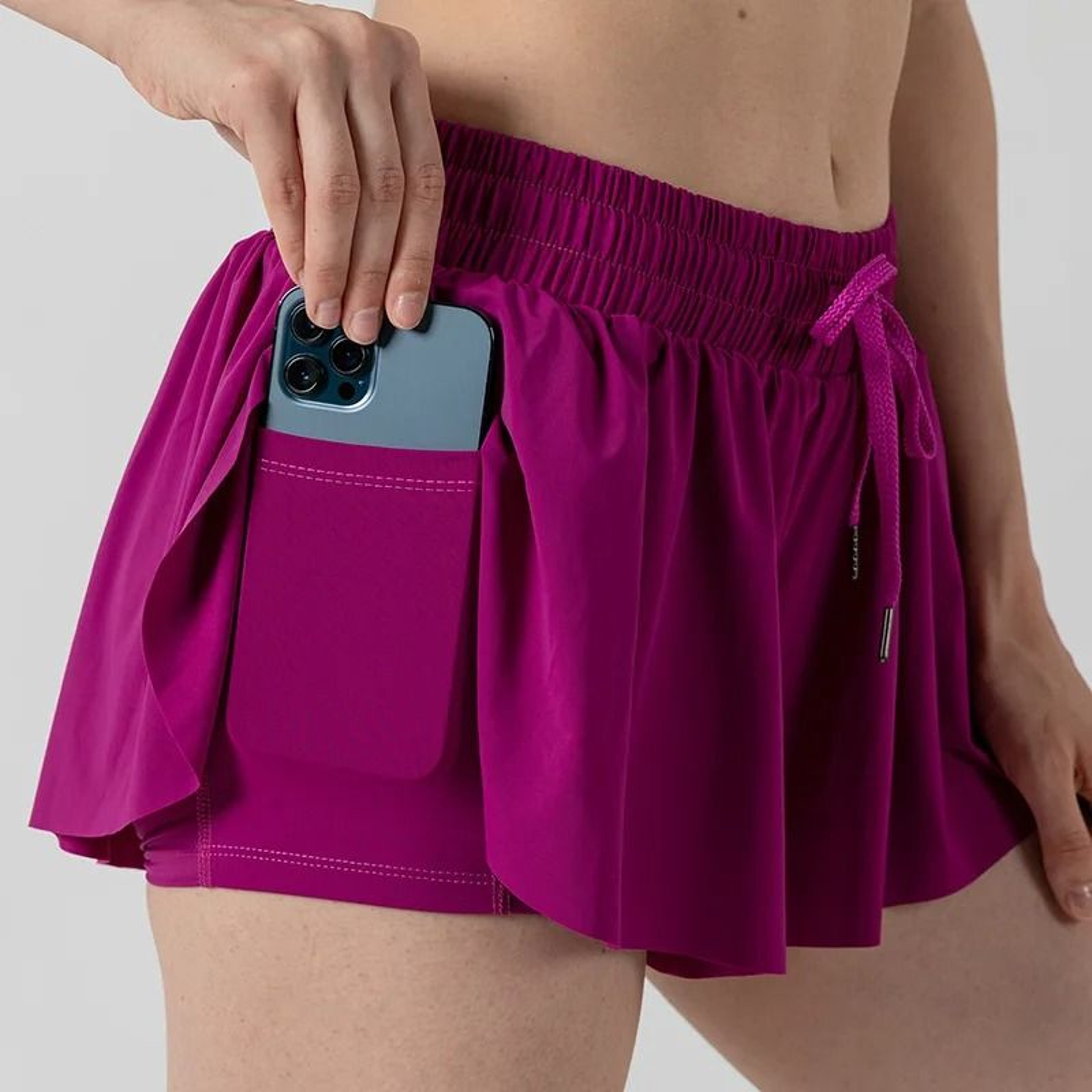 Womens Two In One Flowy Athletic Skort Shorts For Gym Yoga And Casual Wear 14