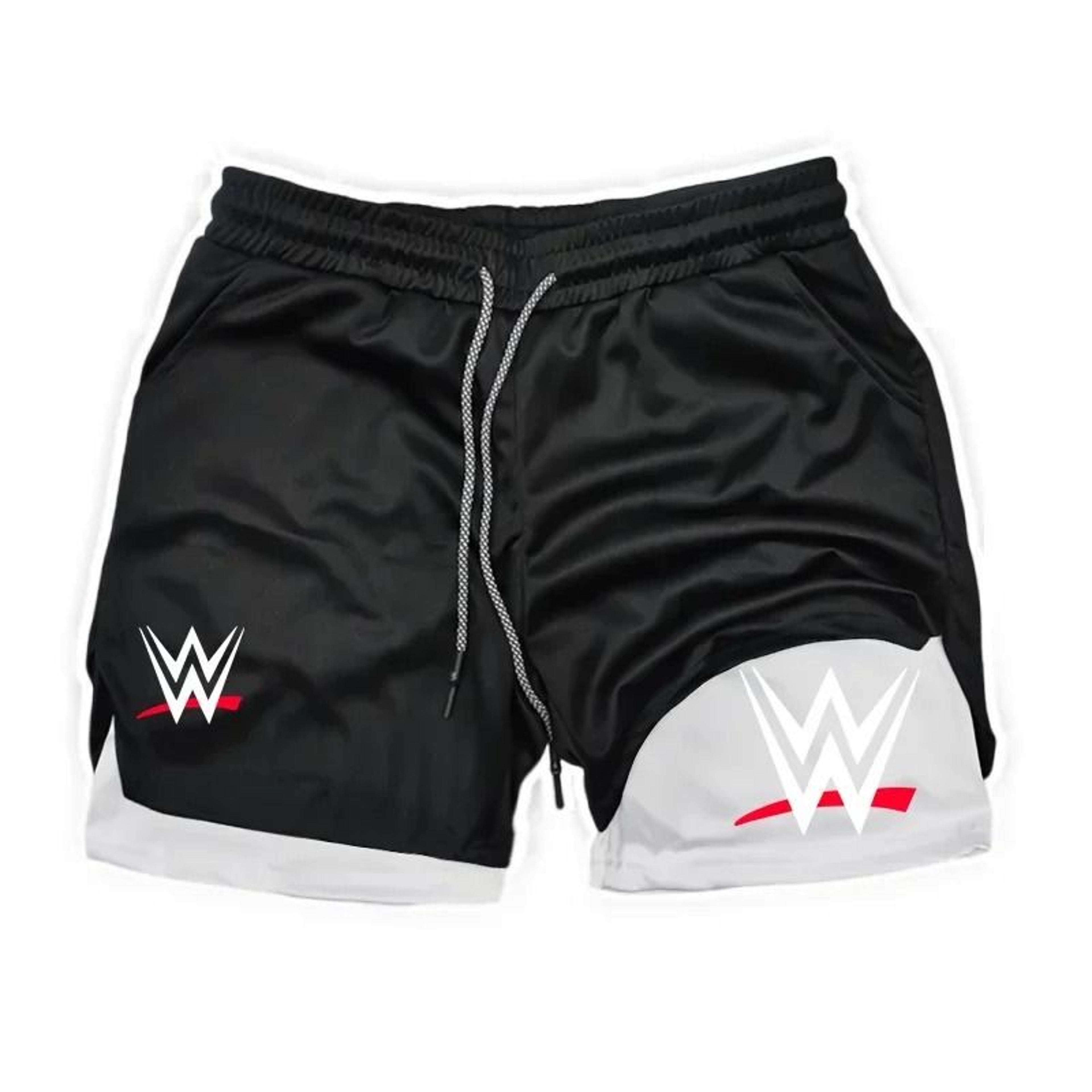 Mens Two In One Performance Running Shorts With Phone Pocket And Towel Ring 12