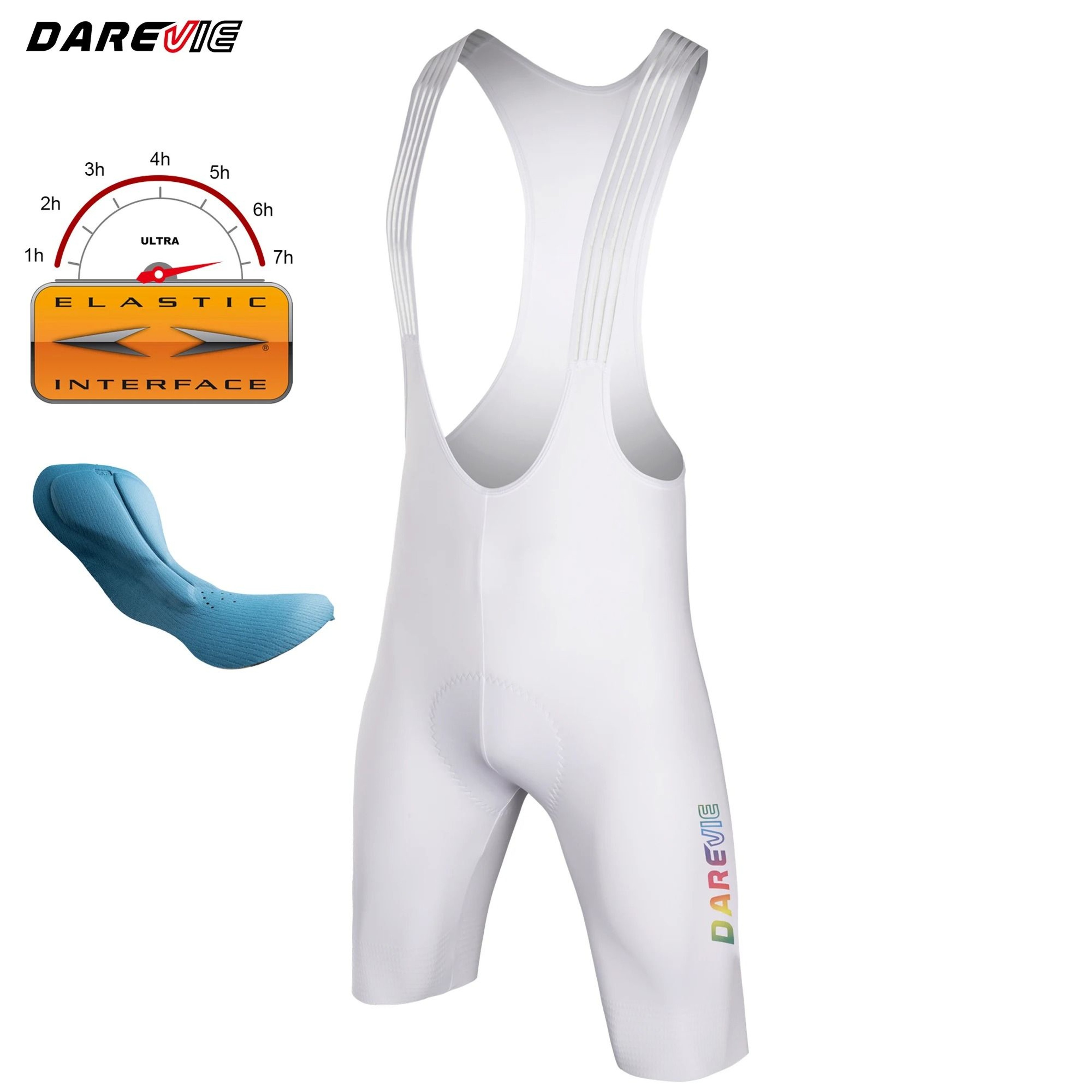 Mens Seamless Cycling Bib Shorts With Elastic Interface Pad For Long Distance Riding 10