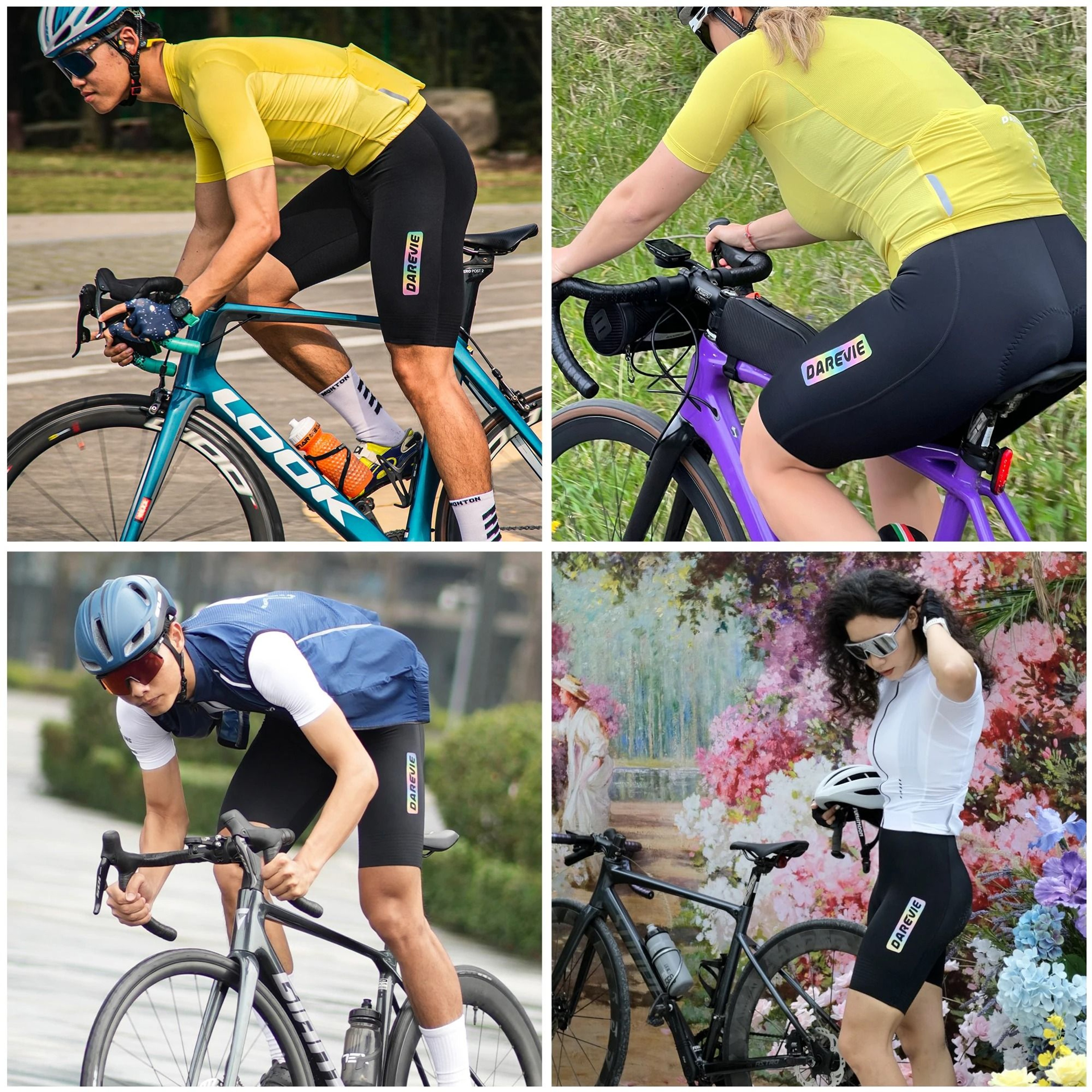 Mens Seamless Cycling Bib Shorts With Elastic Interface Pad For Long Distance Riding 1