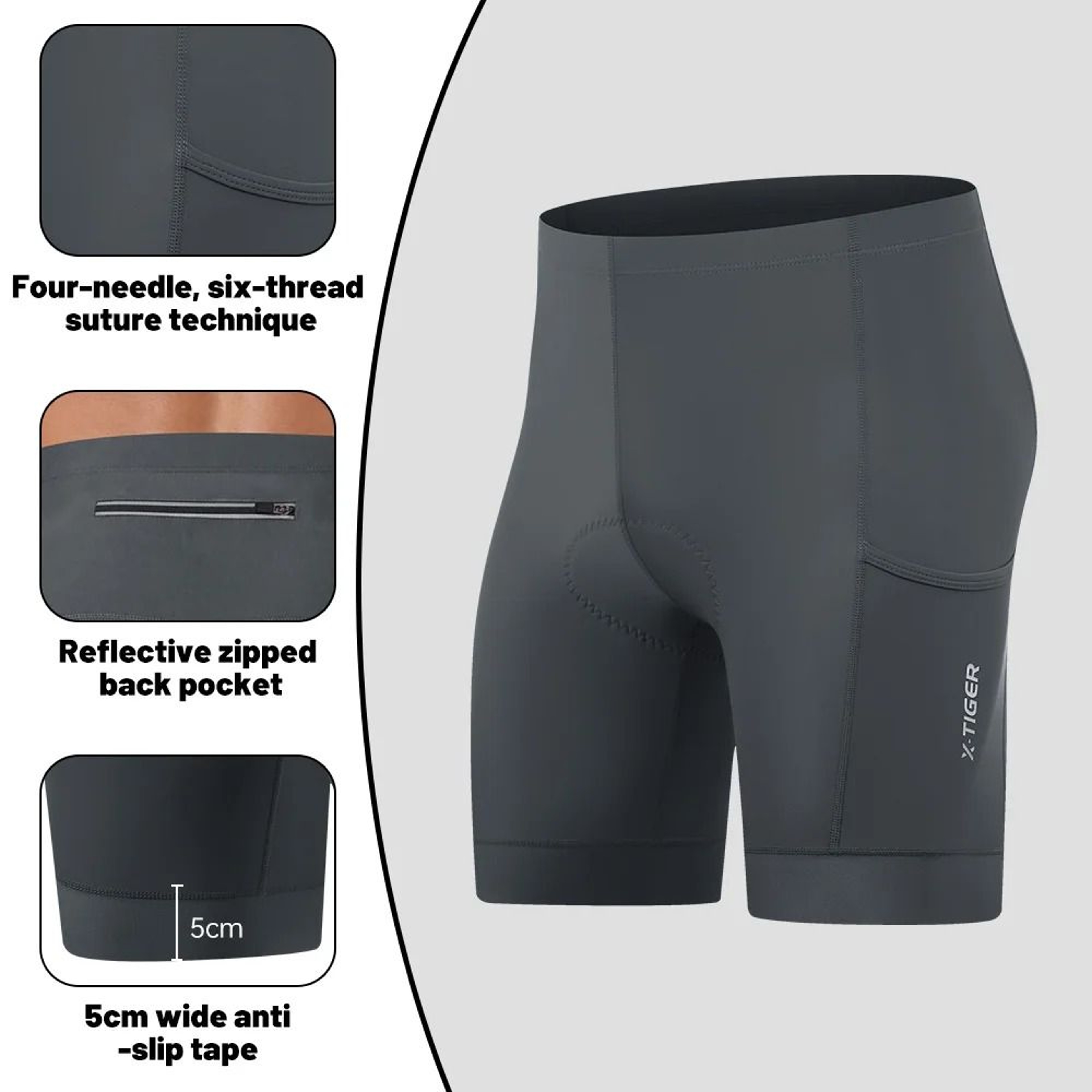 Mens Padded Cycling Underwear Shorts With 5D Gel Cushion For MTB And Road Riding 1