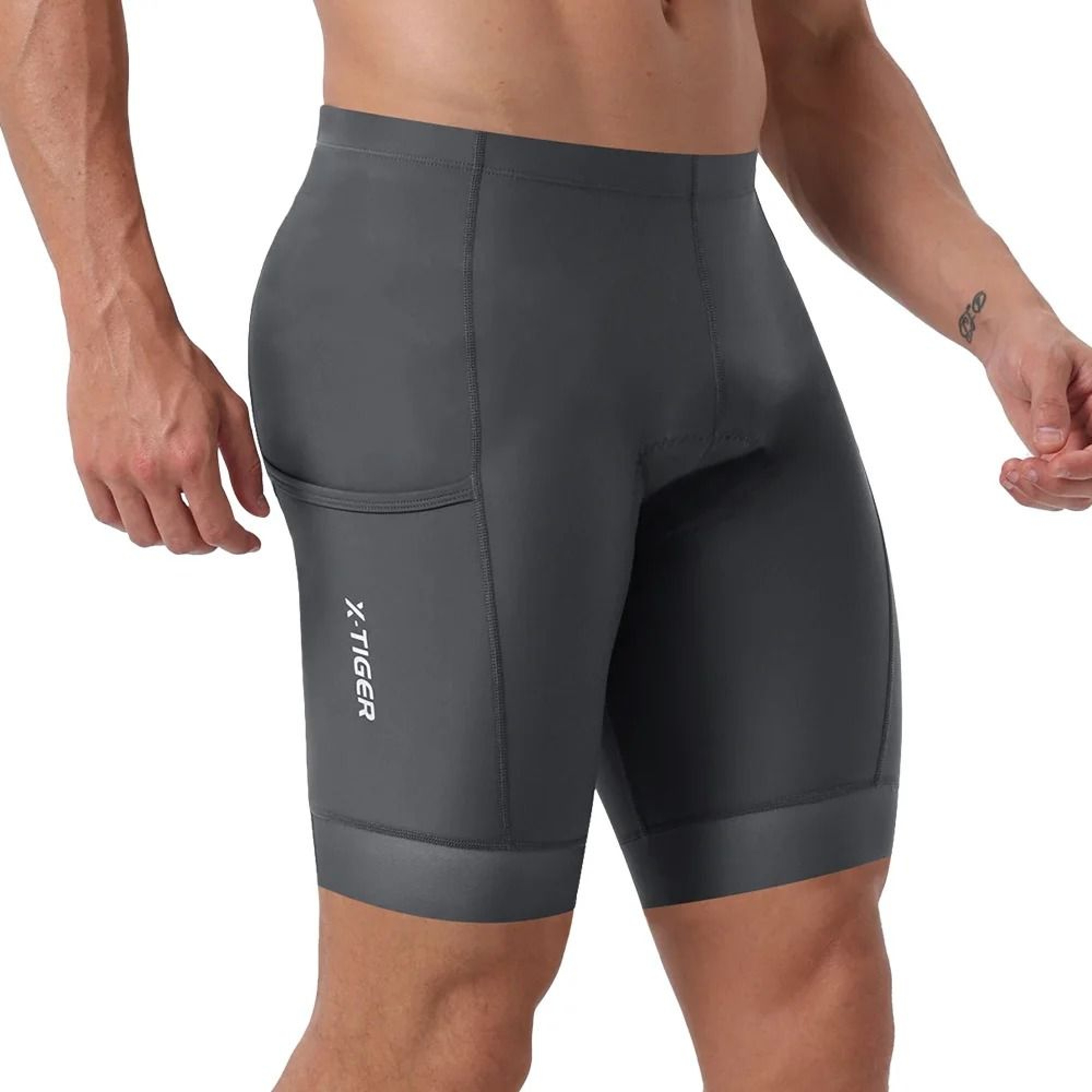 Mens Padded Cycling Underwear Shorts With 5D Gel Cushion For MTB And Road Riding 7