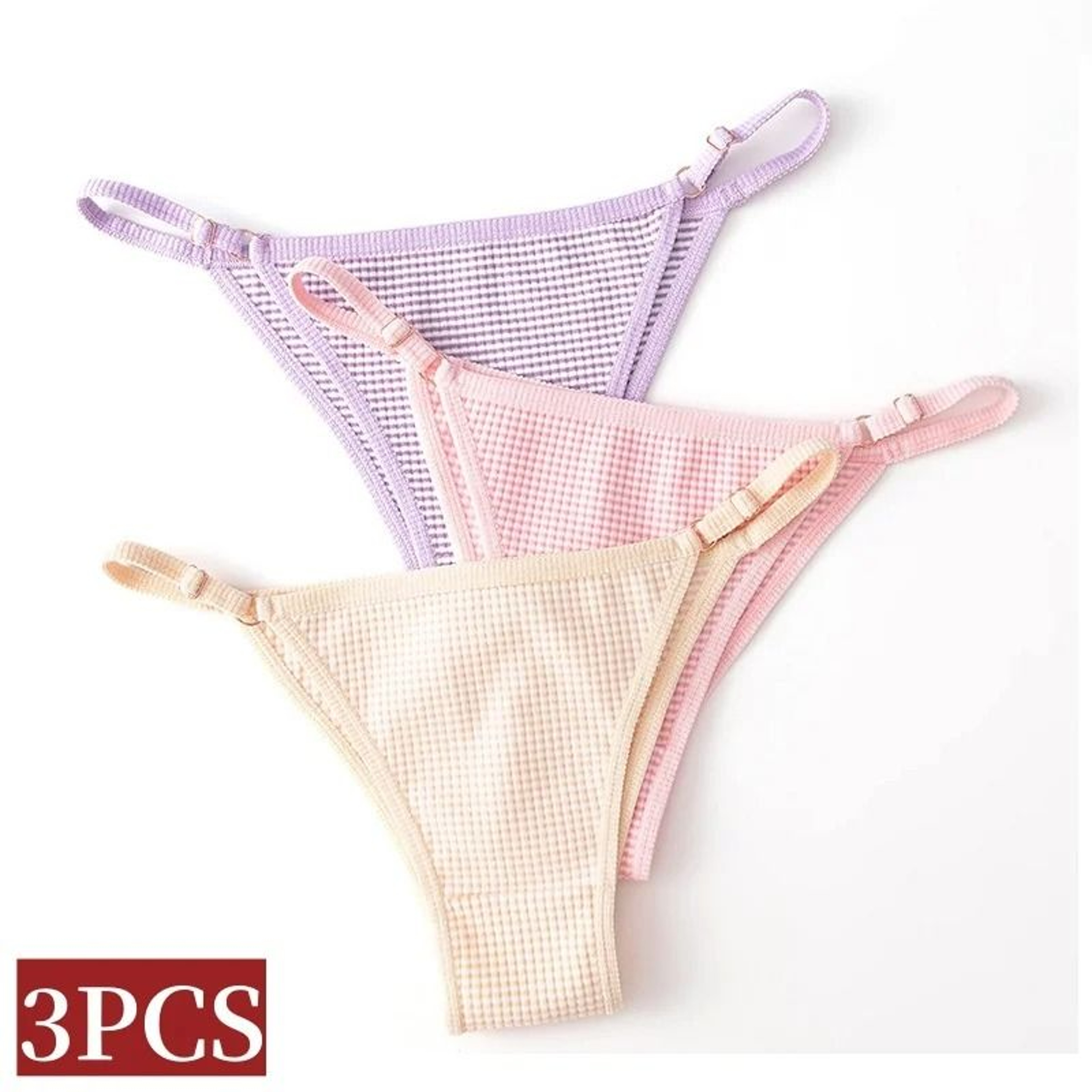 Womens Seamless Adjustable Thong Underwear Three Piece Set For Comfort And Daily Wear 0