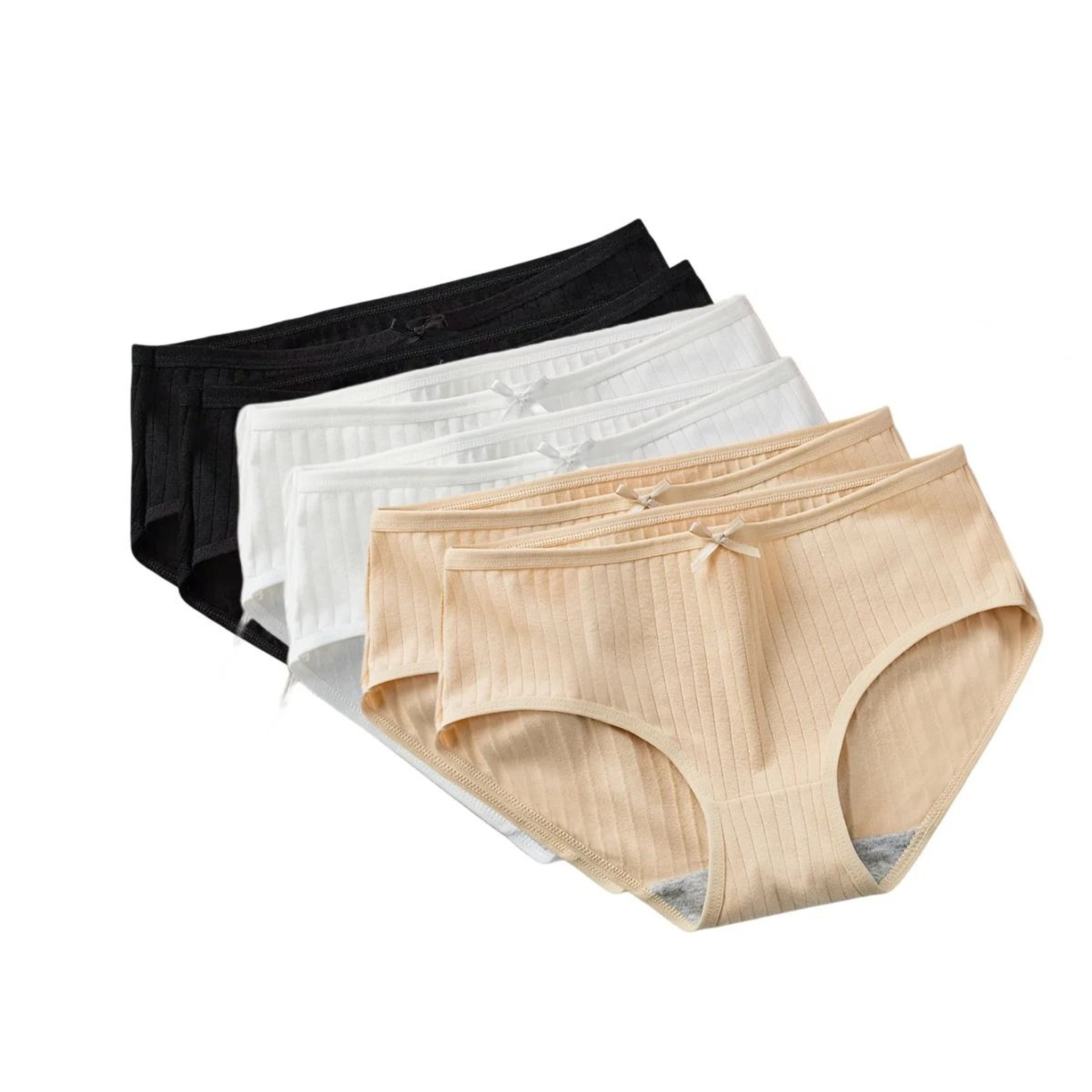 Womens Cotton Breathable Brief Underwear Soft Stretch Everyday Panties Six Piece Set 12