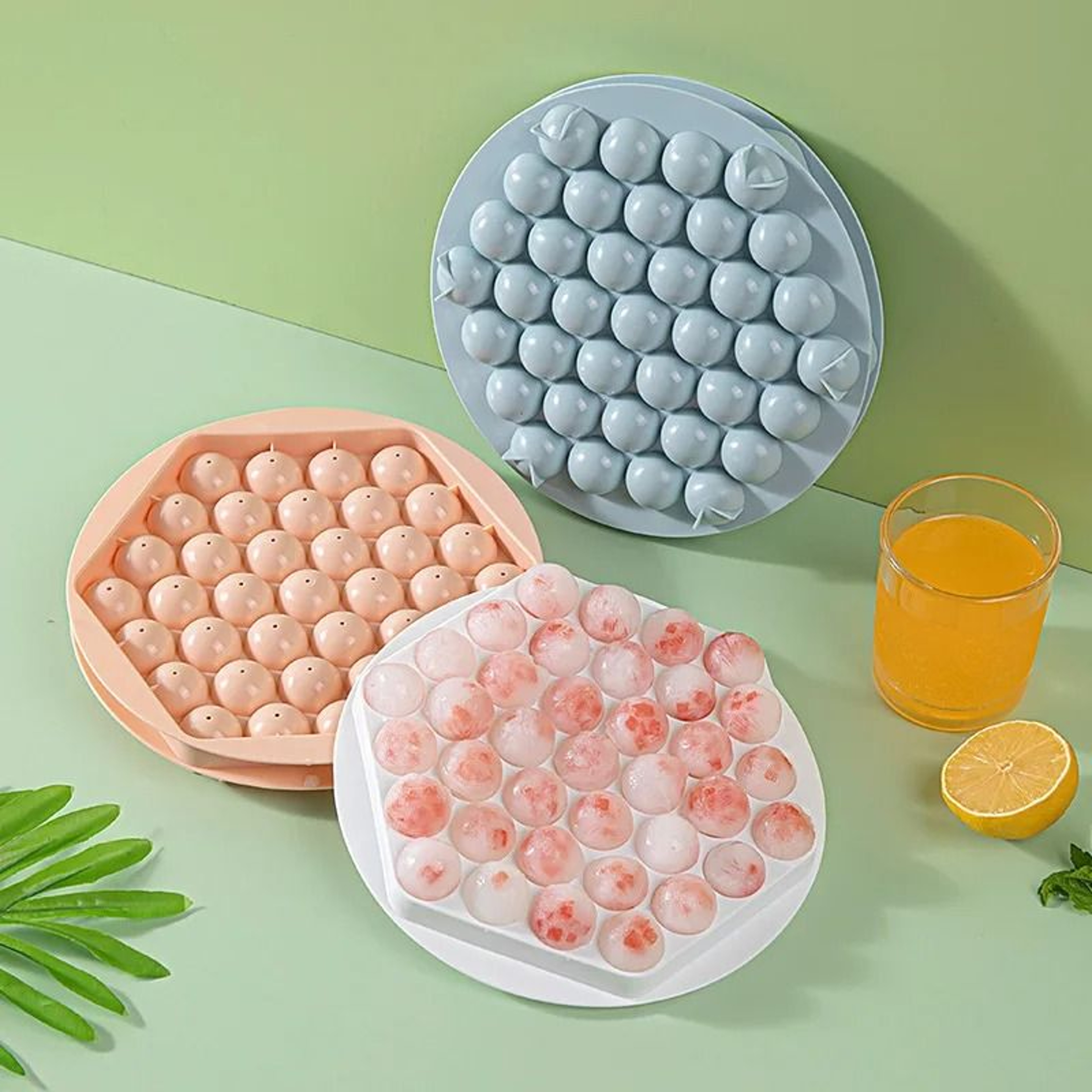 Round Ice Ball Mold Tray For Whiskey Frozen Popsicles And Ice Cubes 0