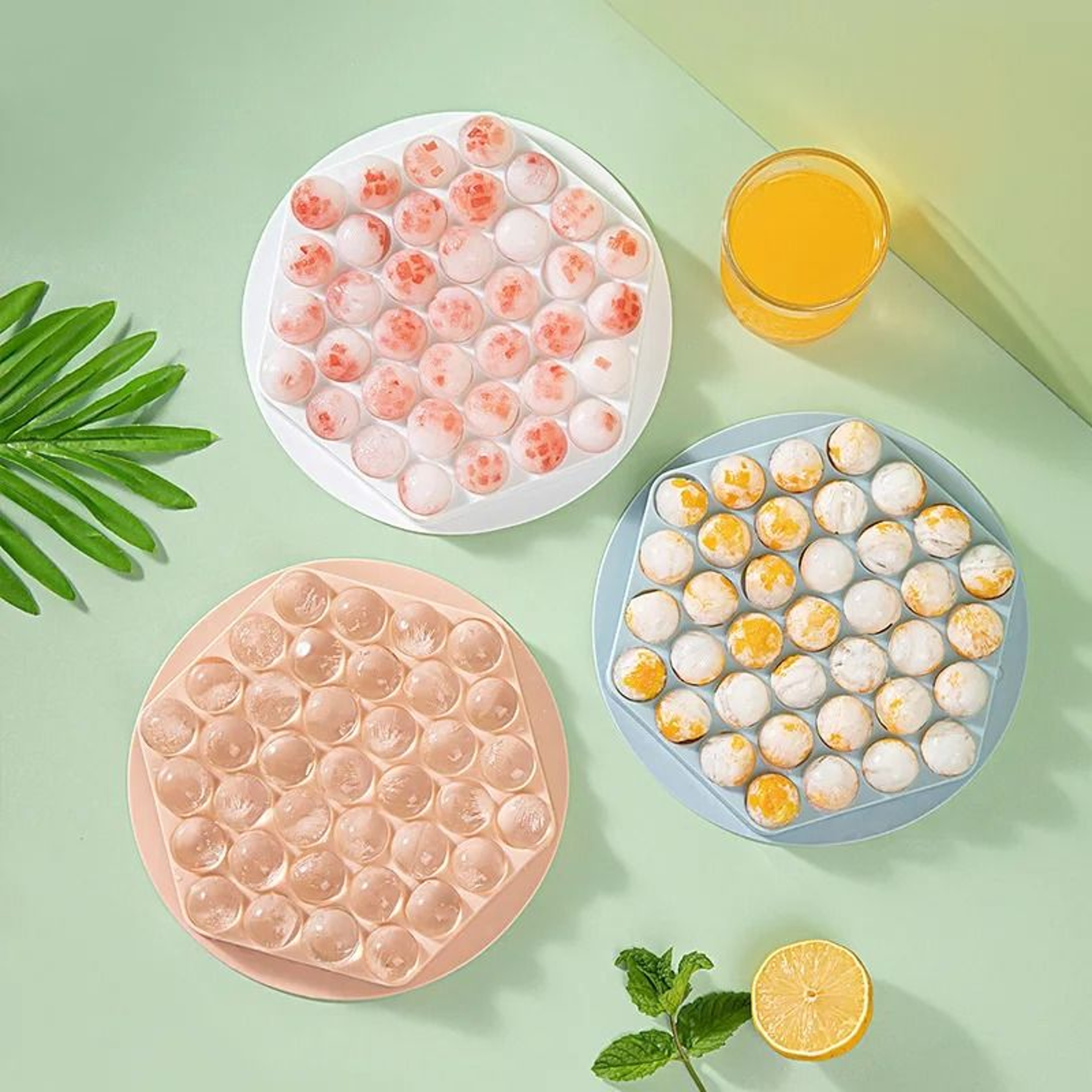 Round Ice Ball Mold Tray For Whiskey Frozen Popsicles And Ice Cubes 1
