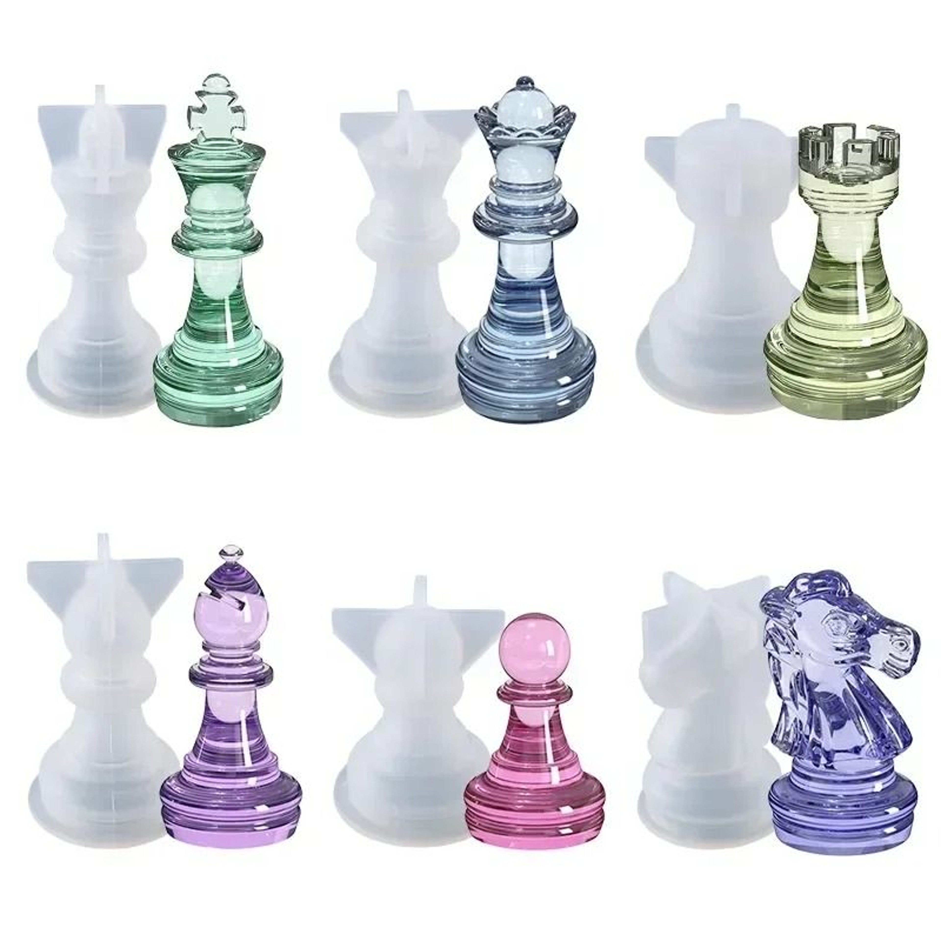 Silicone Chess Mold For DIY Epoxy Resin Casting Handmade Crafts 0