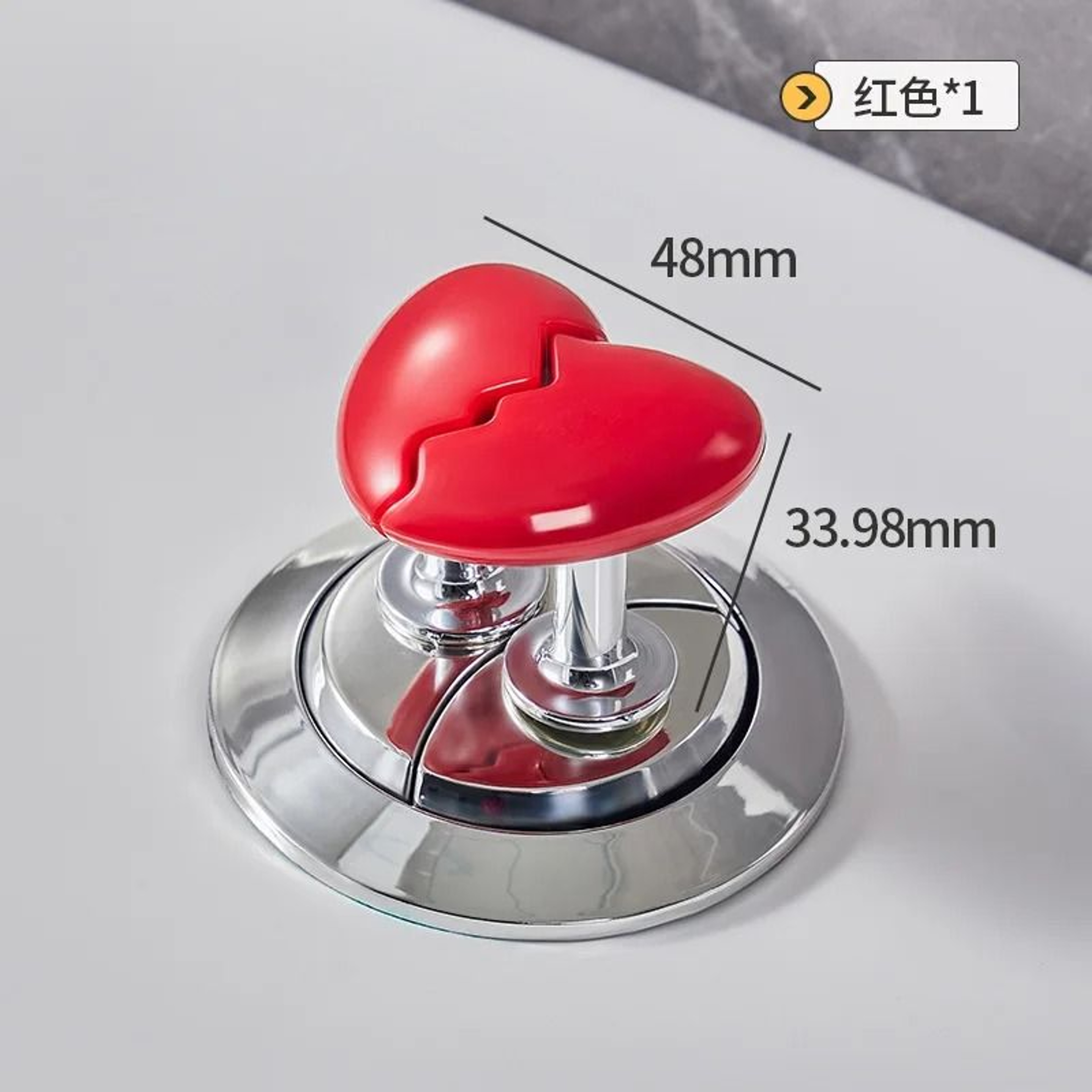 Heart Shaped Toilet Flush Button Decorative Bathroom Tank Handle 8