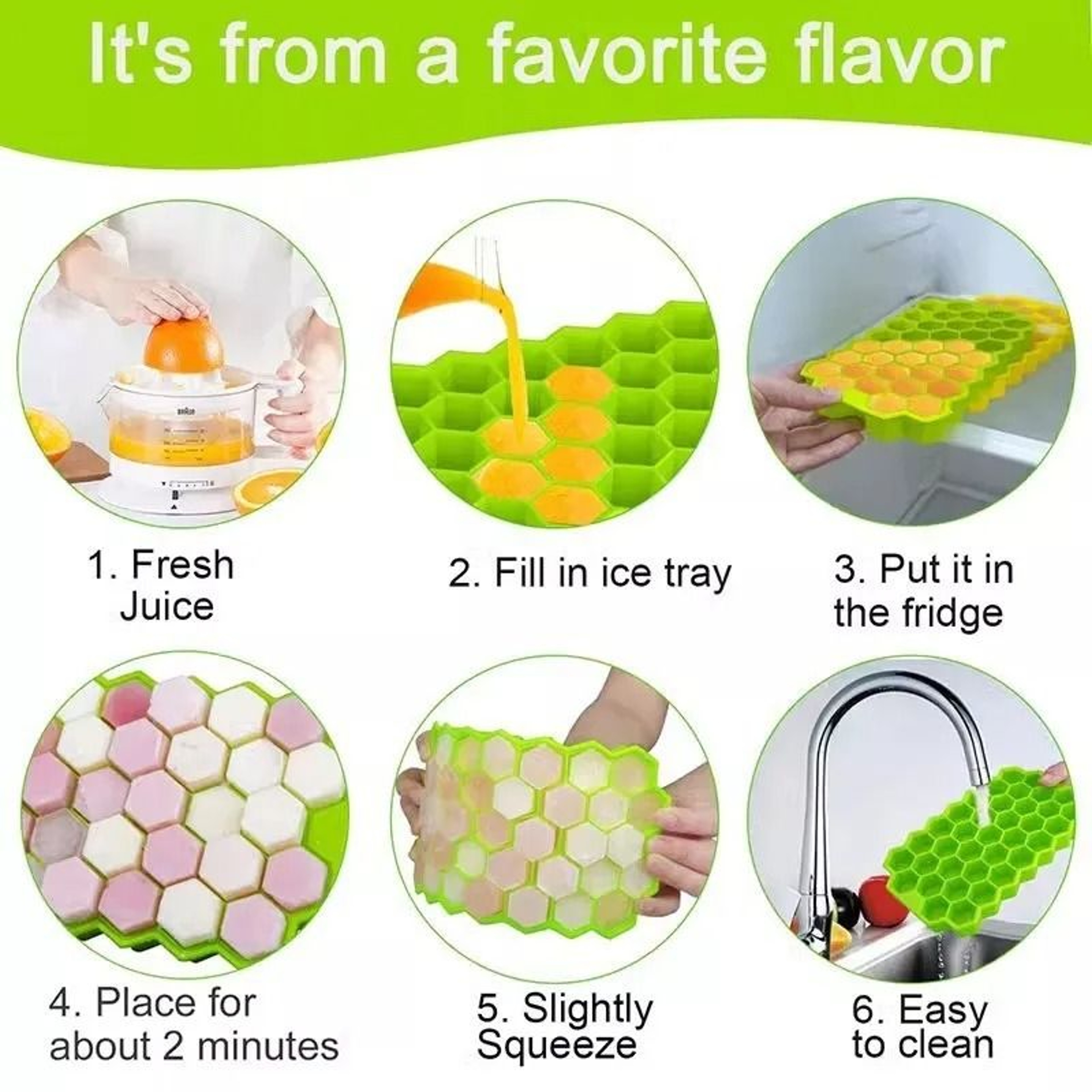Honeycomb Silicone Ice Cube Mold 37 Cavity Reusable Ice Maker Tray 3
