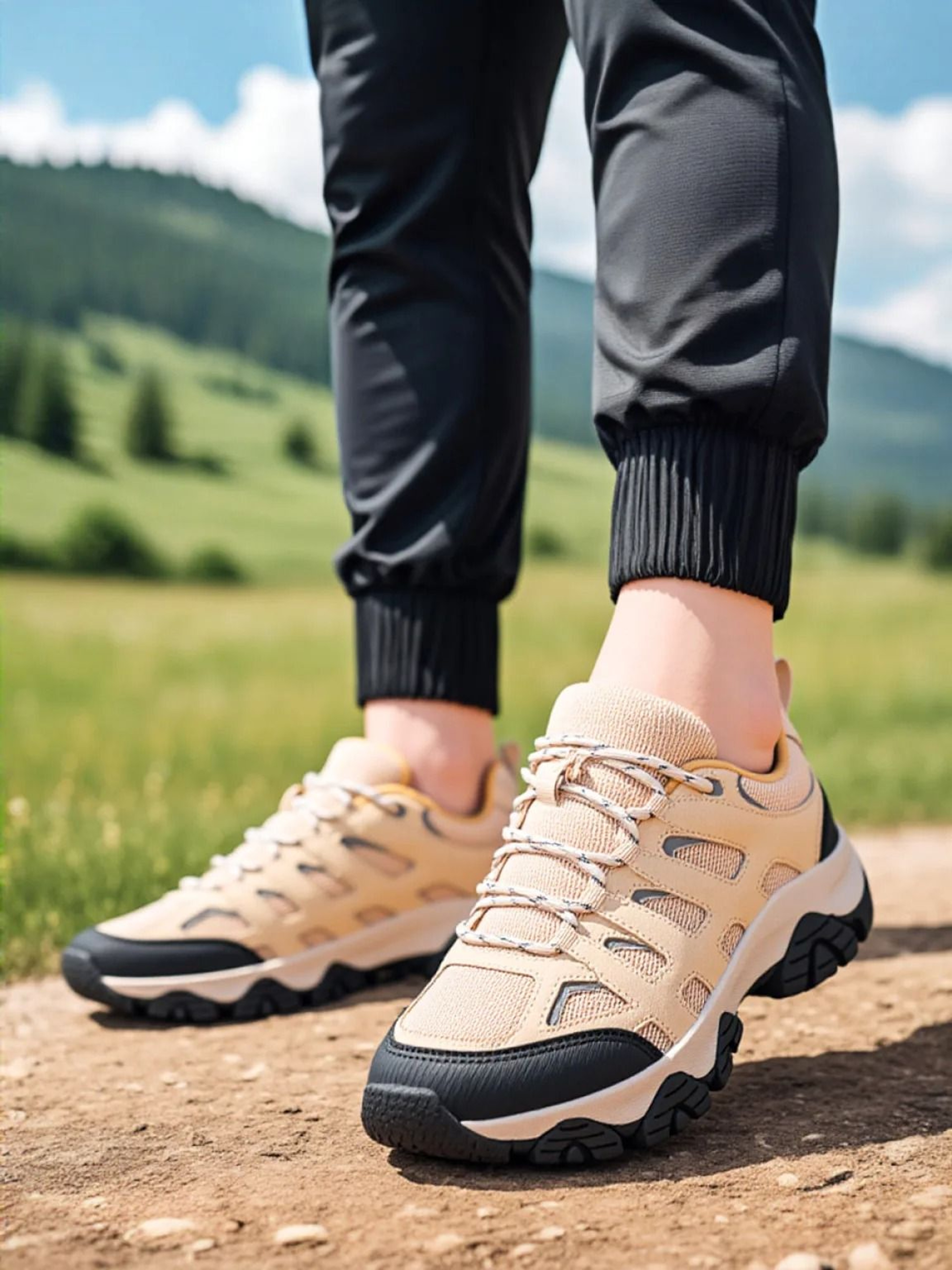 Mens Outdoor Hiking Shoes Breathable Non Slip Wear Resistant Trail Sneakers 1
