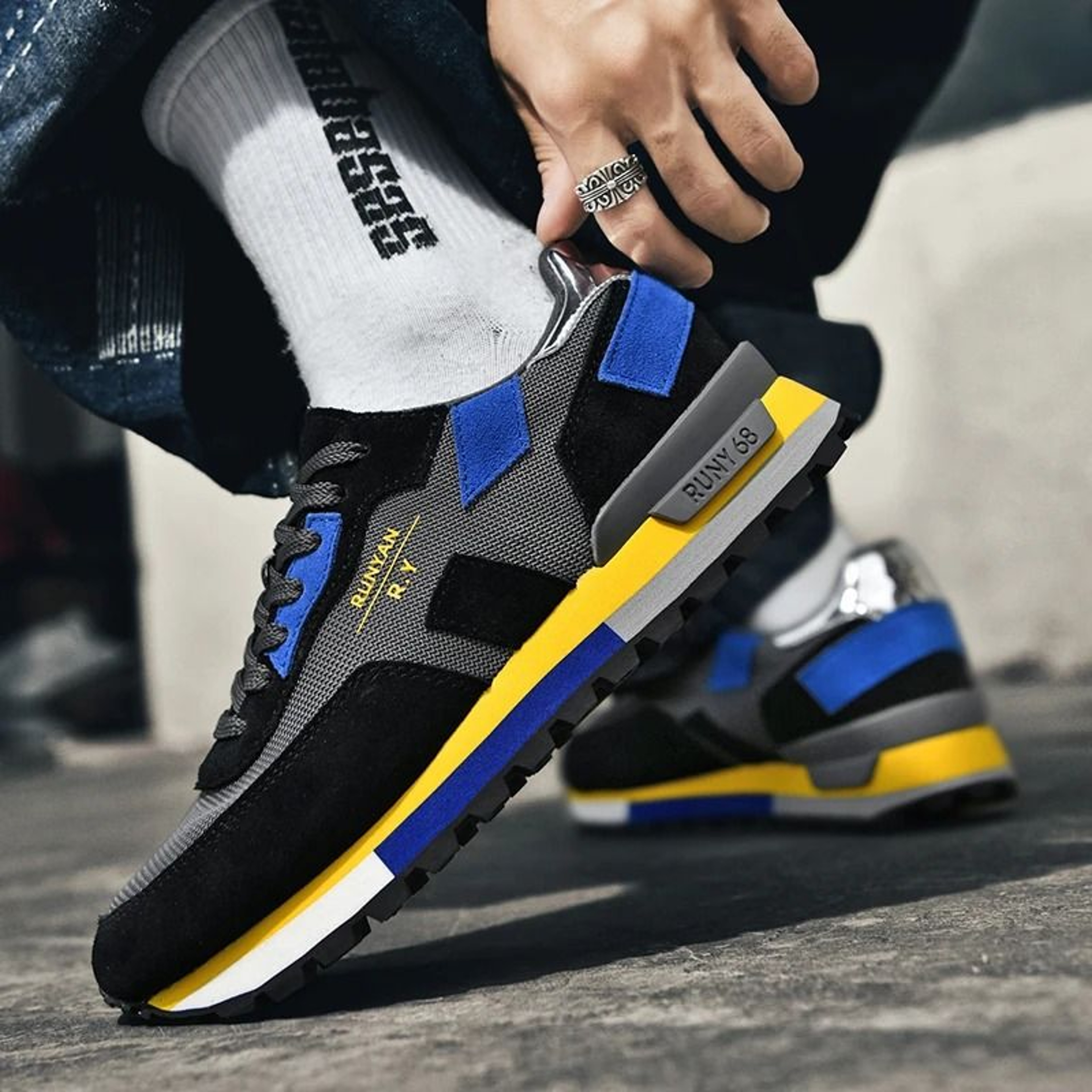 Mens Casual Sports Running Shoes Athletic Forrest Gump Style Sneakers 3