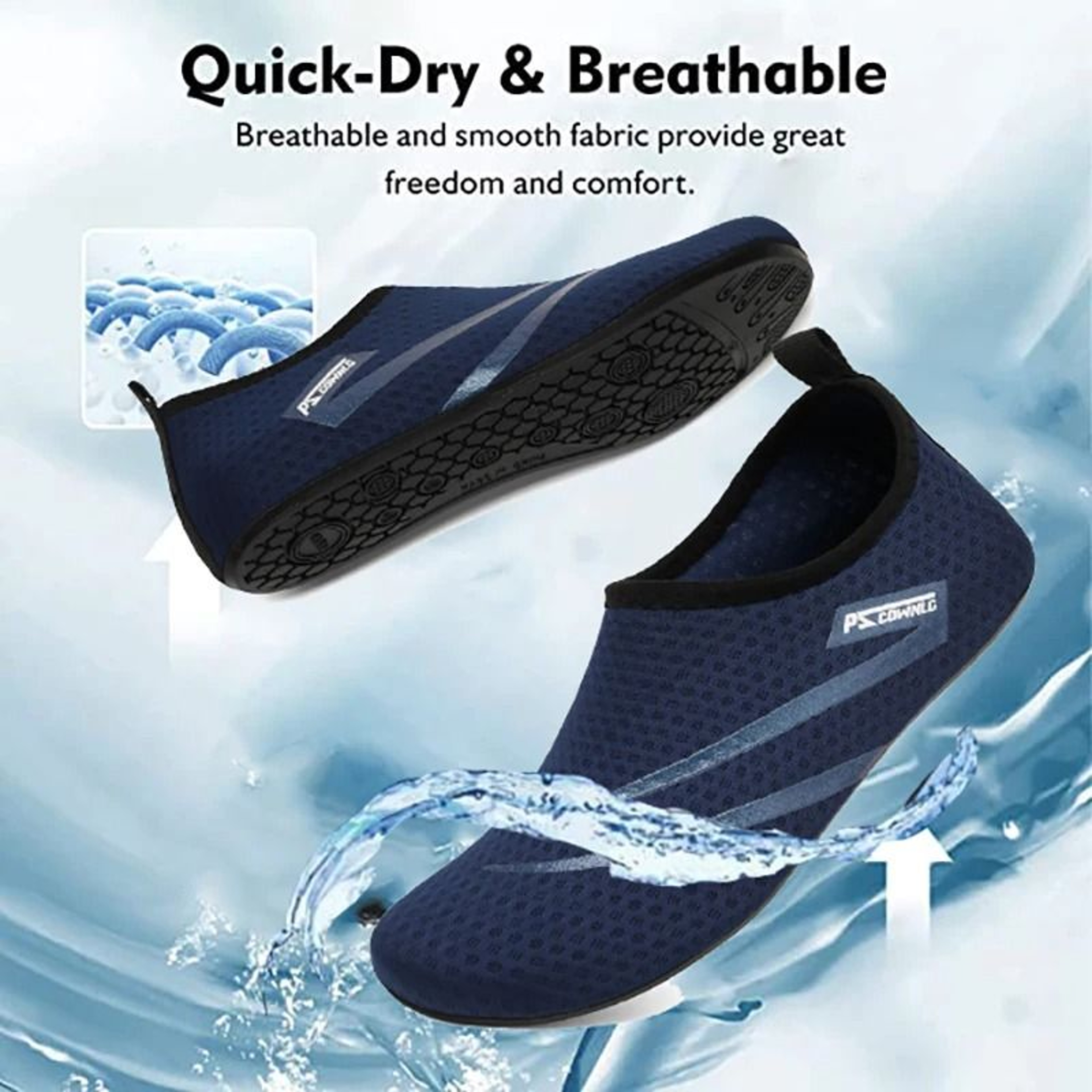 Unisex Quick Dry Water Shoes Breathable Non Slip Beach And Swim Footwear 5