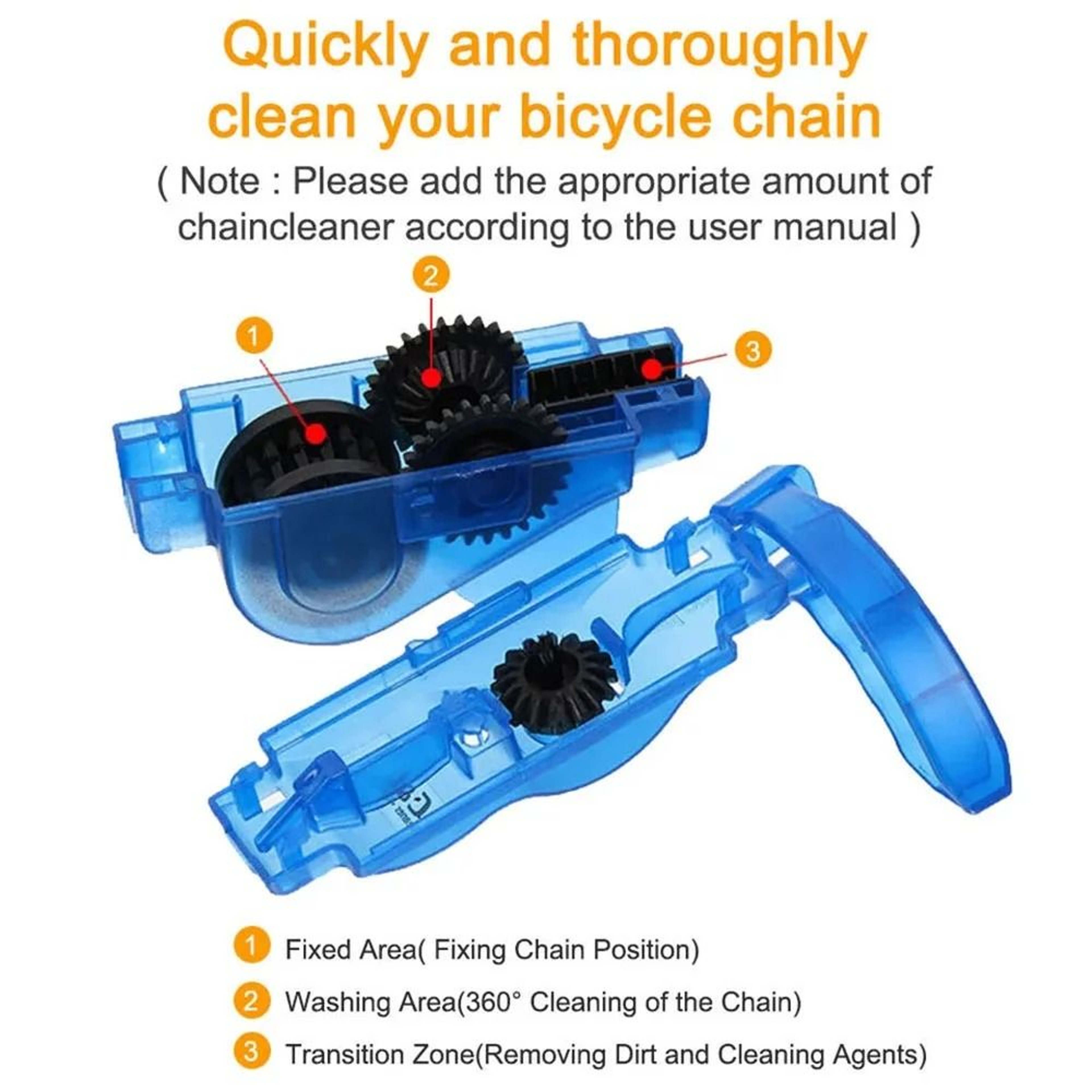 Bicycle Chain Cleaning Brush Tool 3D Bike Chain Cleaner Set 4
