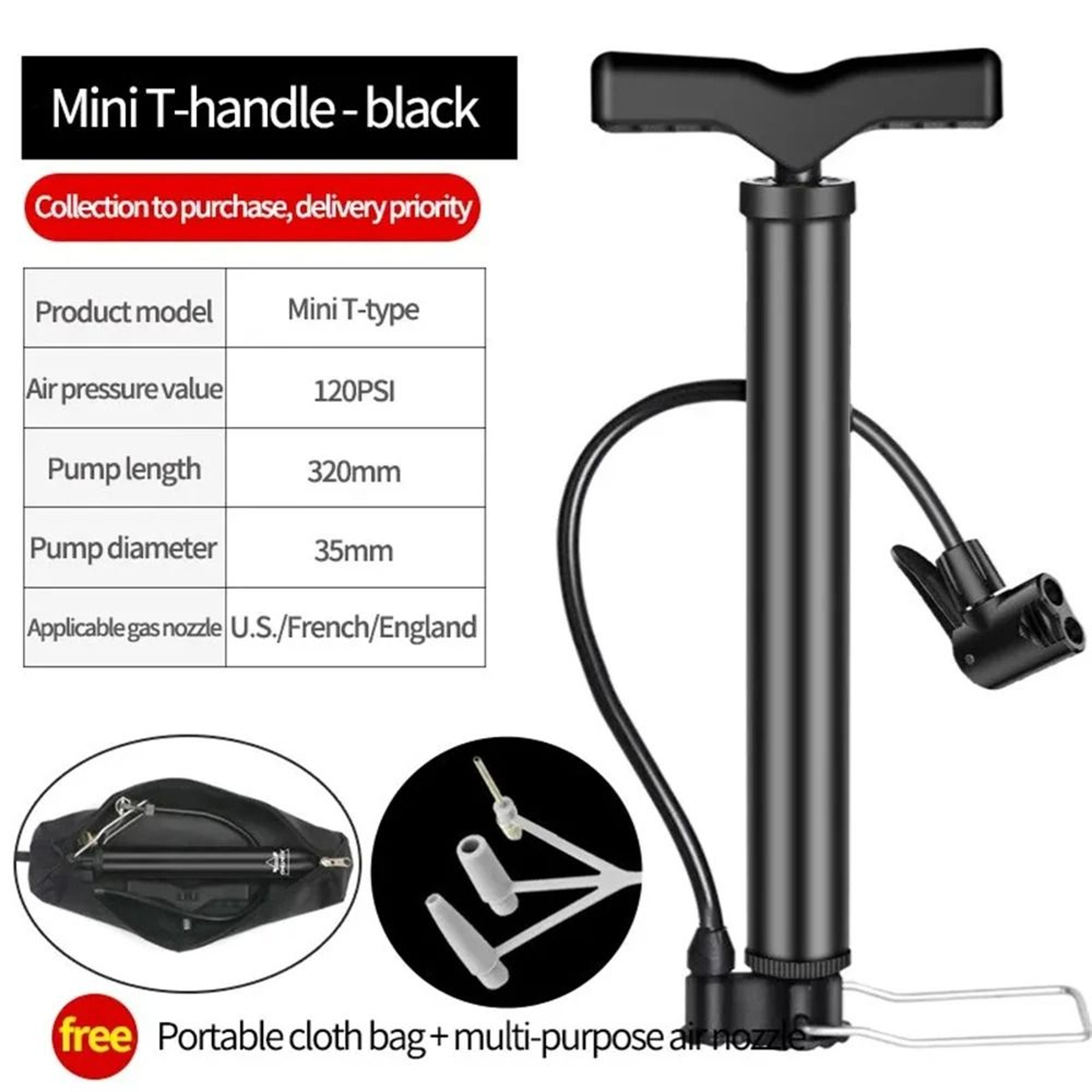 Portable Mini Bicycle Pump For Mountain And Road Bike Tires 2