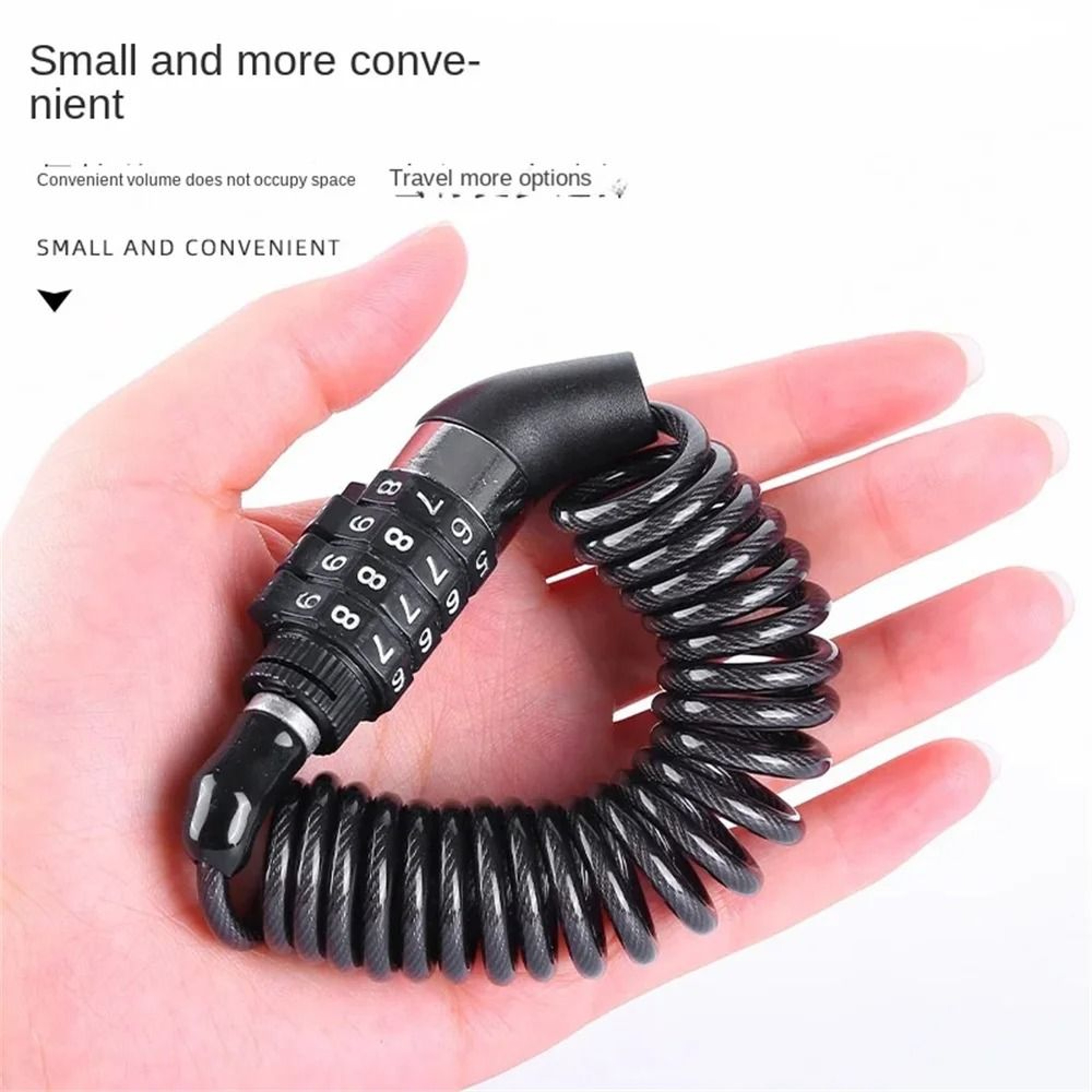 Elastic Steel Cable Bicycle Lock Anti Theft Code Wire For Bike Motorcycle Helmet 1
