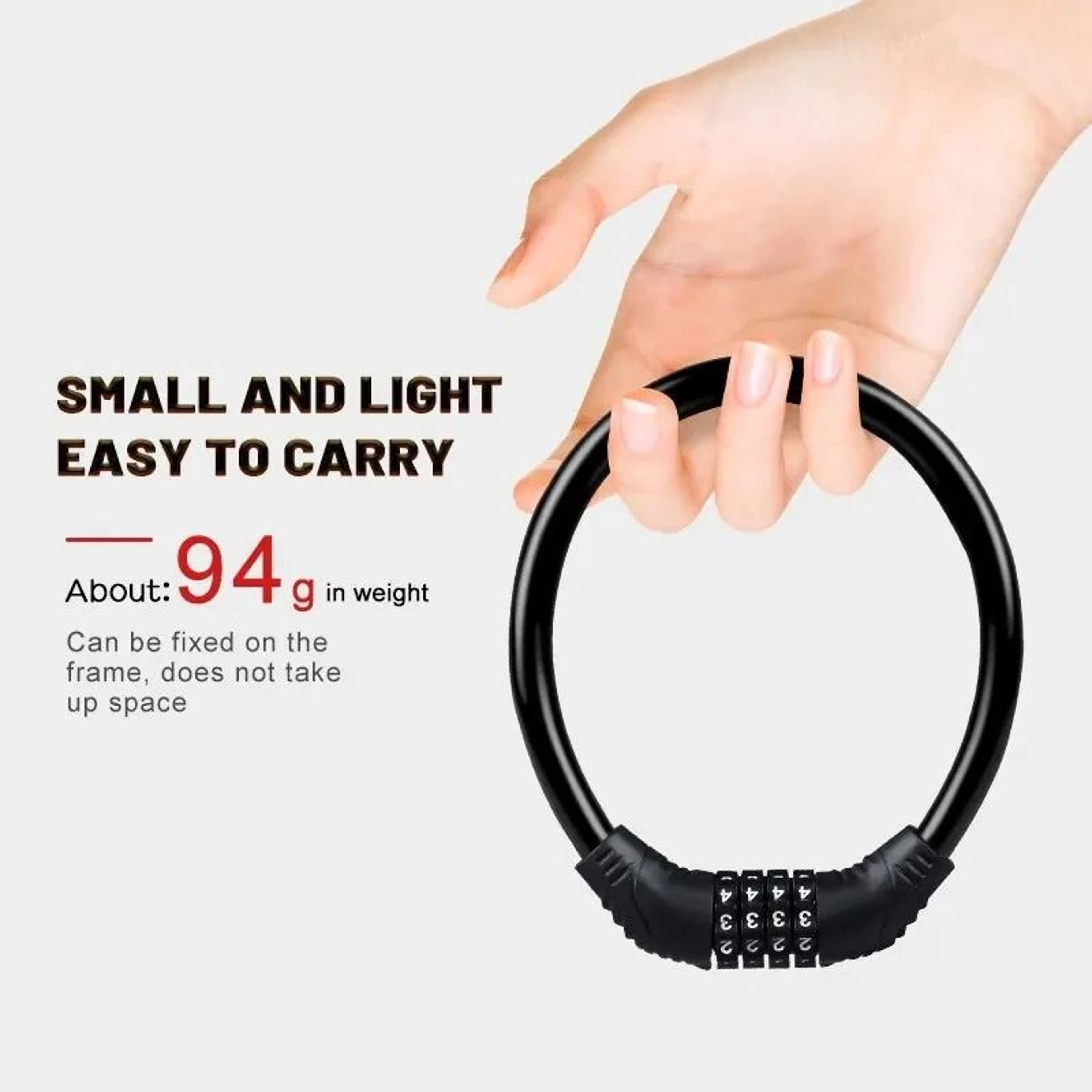 Portable Four Digit Bicycle Combination Lock For Bike Motorcycle And Scooter 1