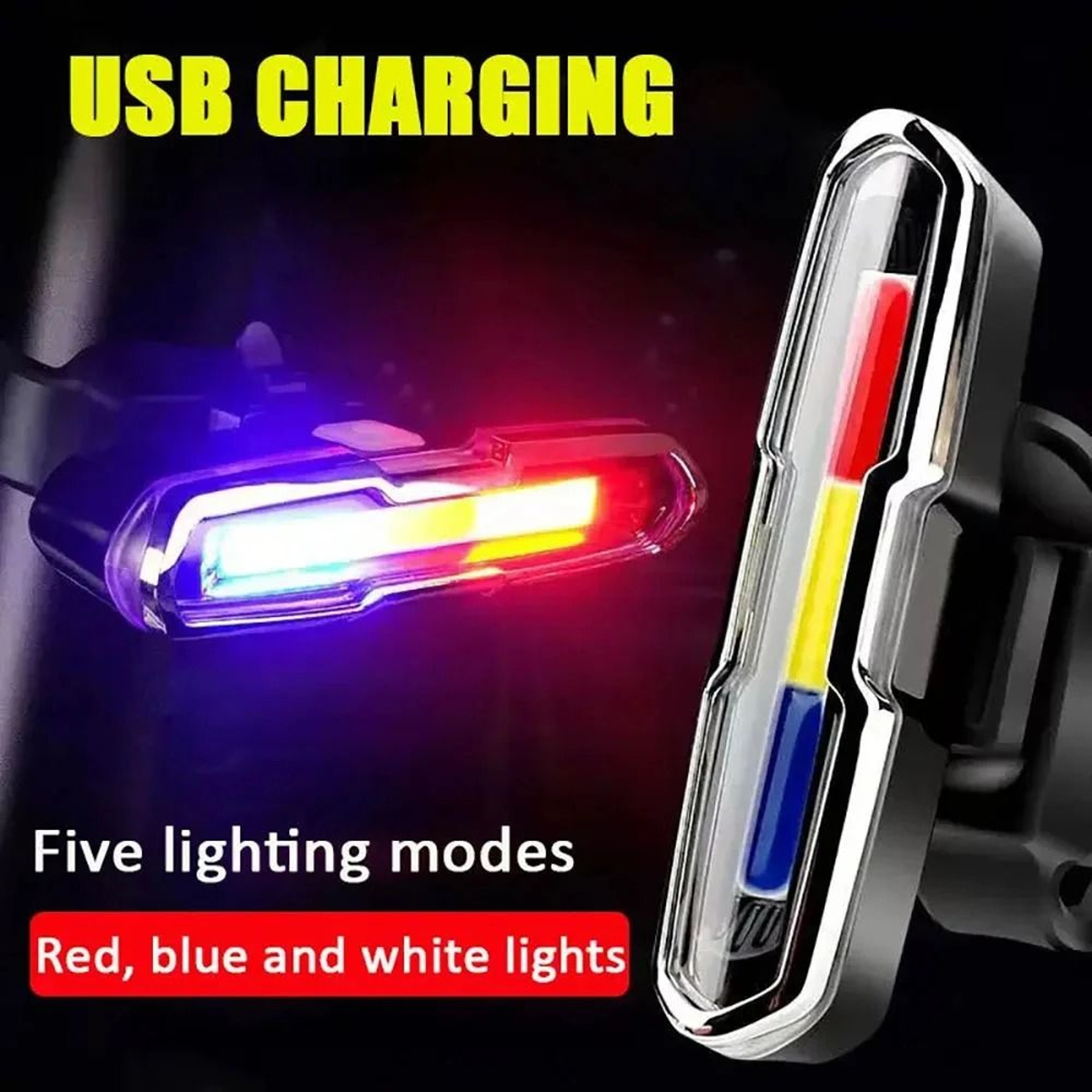 Bike Light Taillight LED Ultra Bright USB Charging Safety Warning Bicycle Rear Light 0
