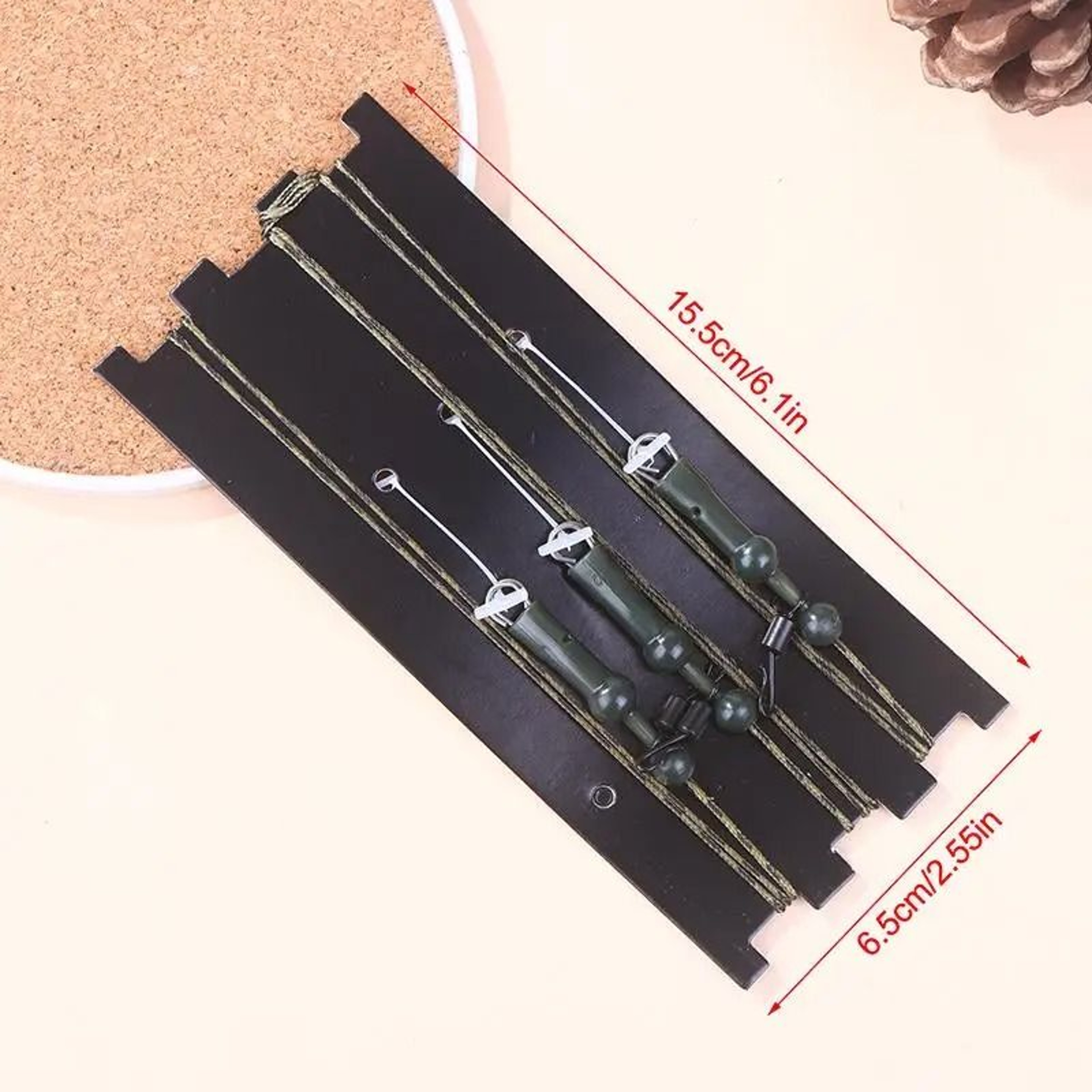 Carp Fishing Lead Core Helicopter Rig Braided Line Set Of 3 7