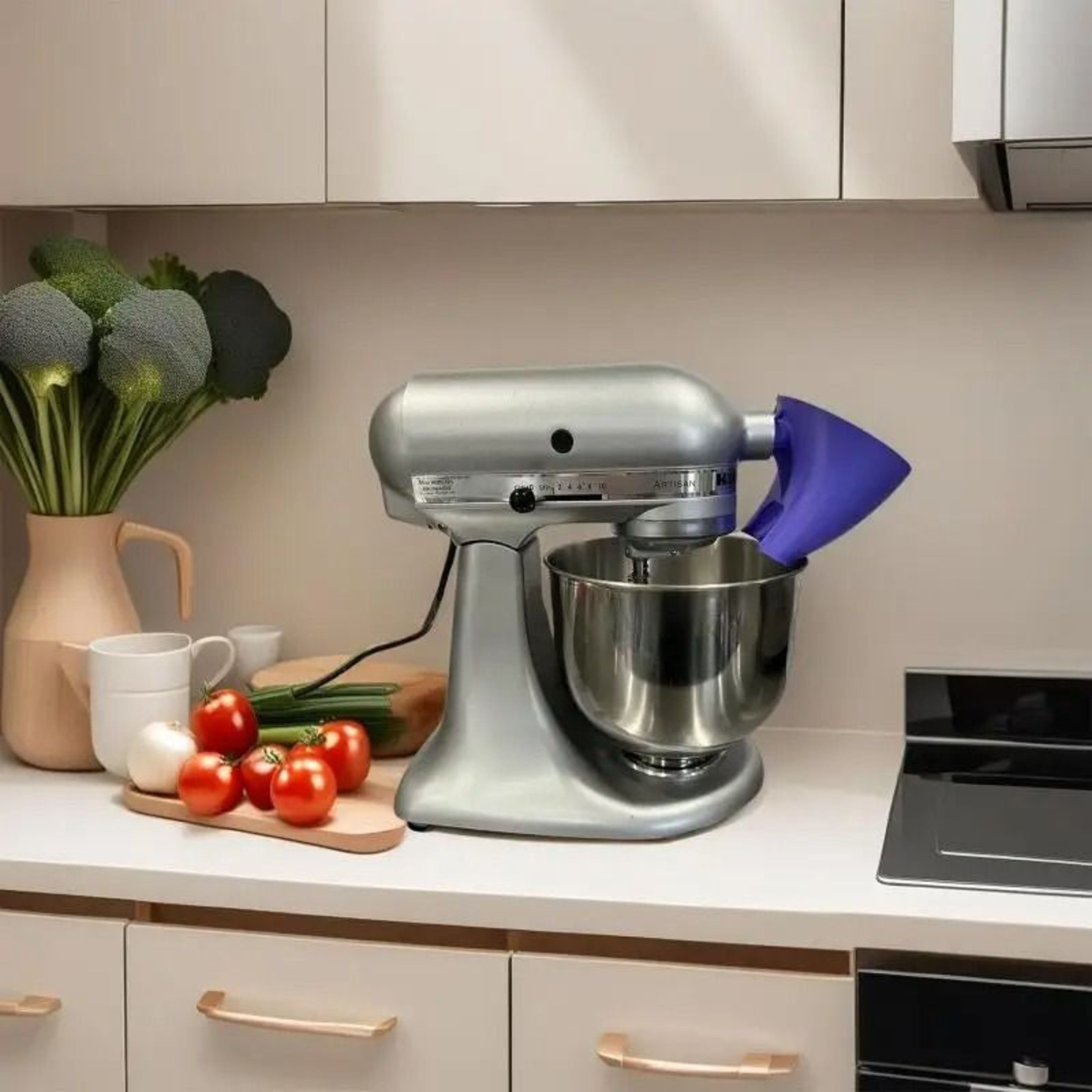 Plastic Flour Funnel Attachment For Kitchen Aid Artisan KSM150 1