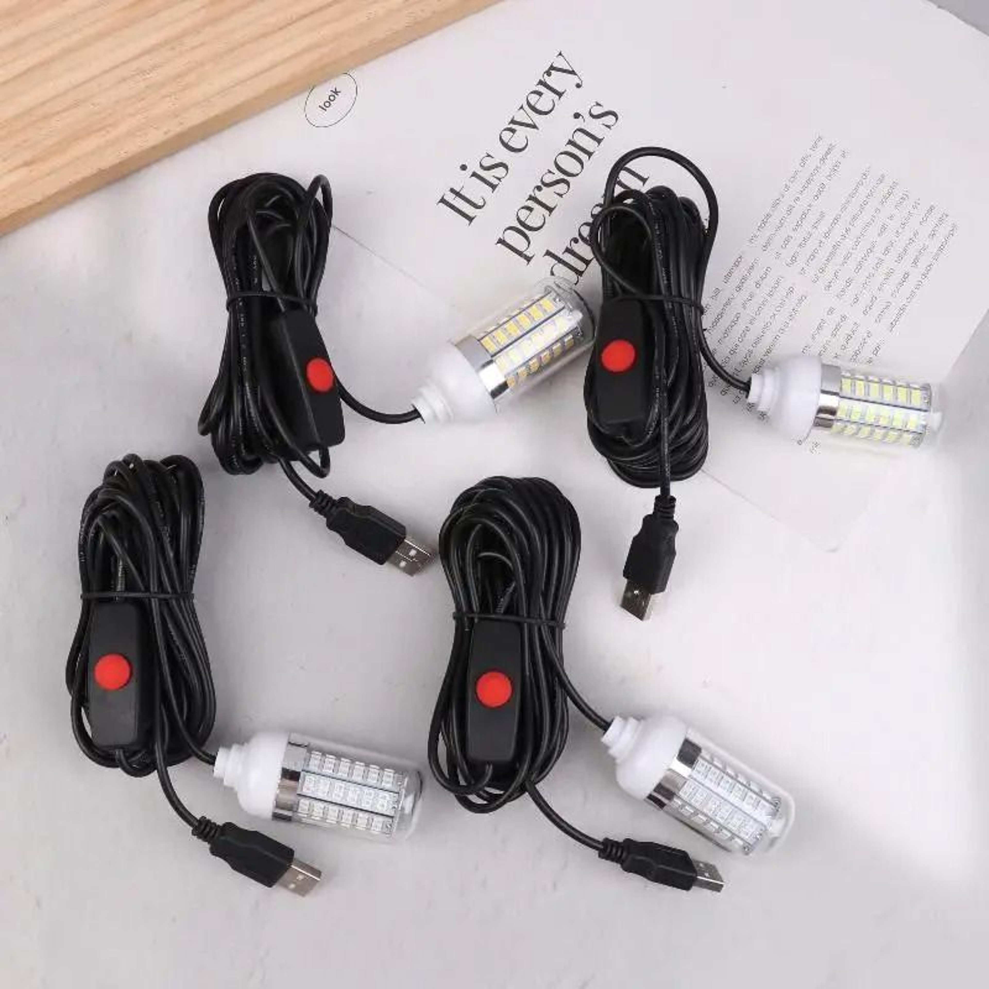 USB LED Fishing Light Underwater Fish Attractor Lamp For Night Fishing 3