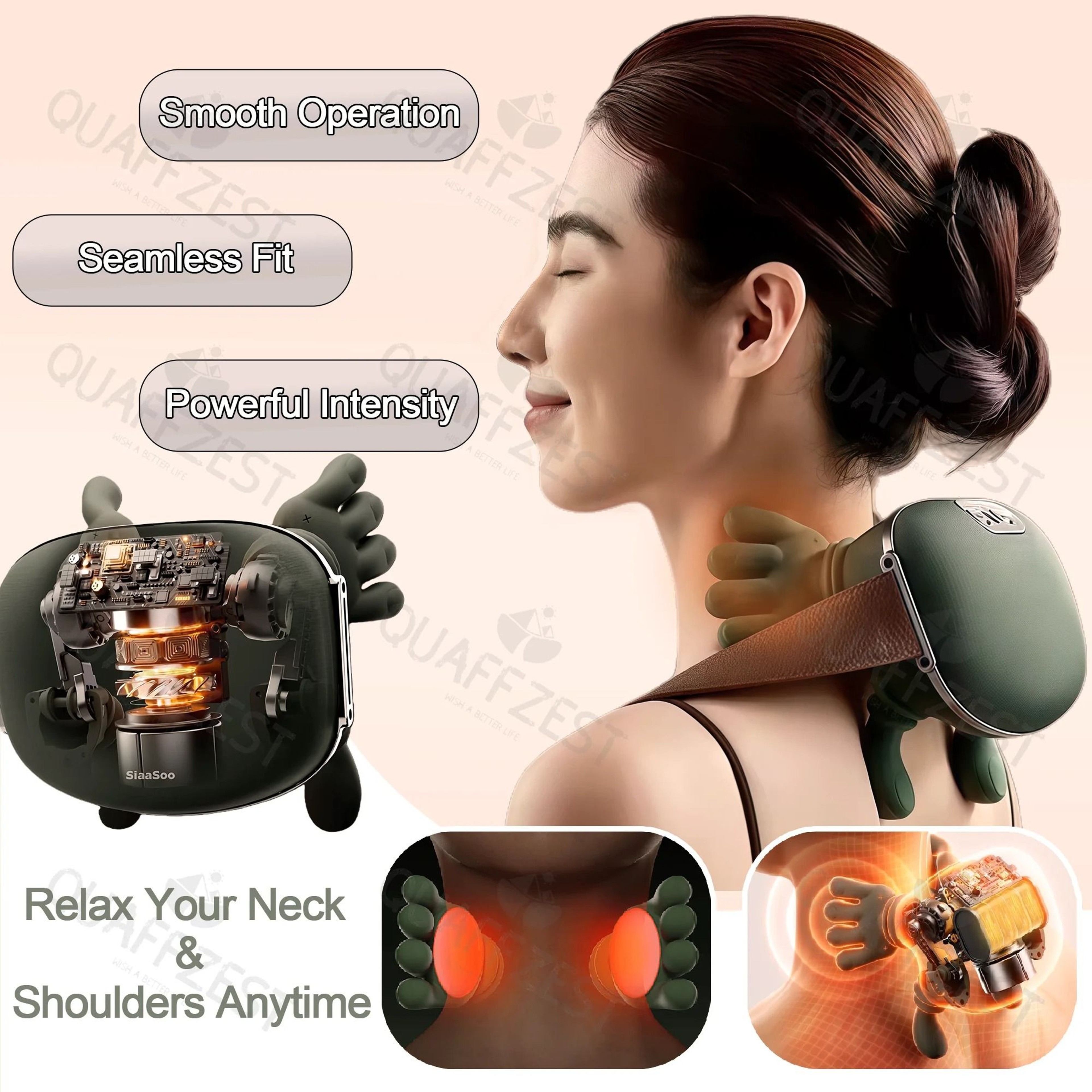 Bionic Finger Pressure Neck Massager Electric Kneading Back And Shoulder Relaxer 0
