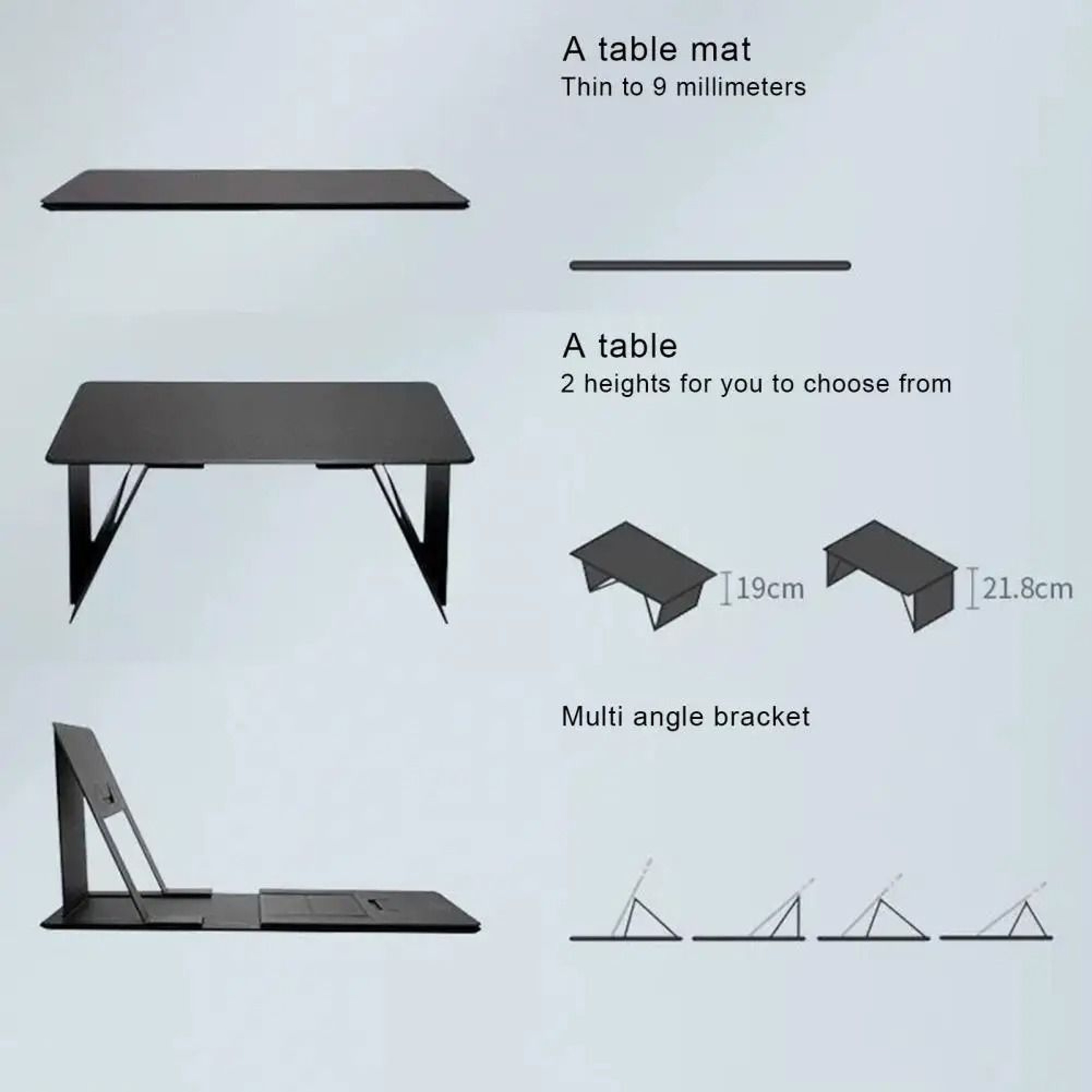 Foldable 6 In 1 Laptop Stand Desk Adjustable Computer Support For Bed Sofa And Table 3