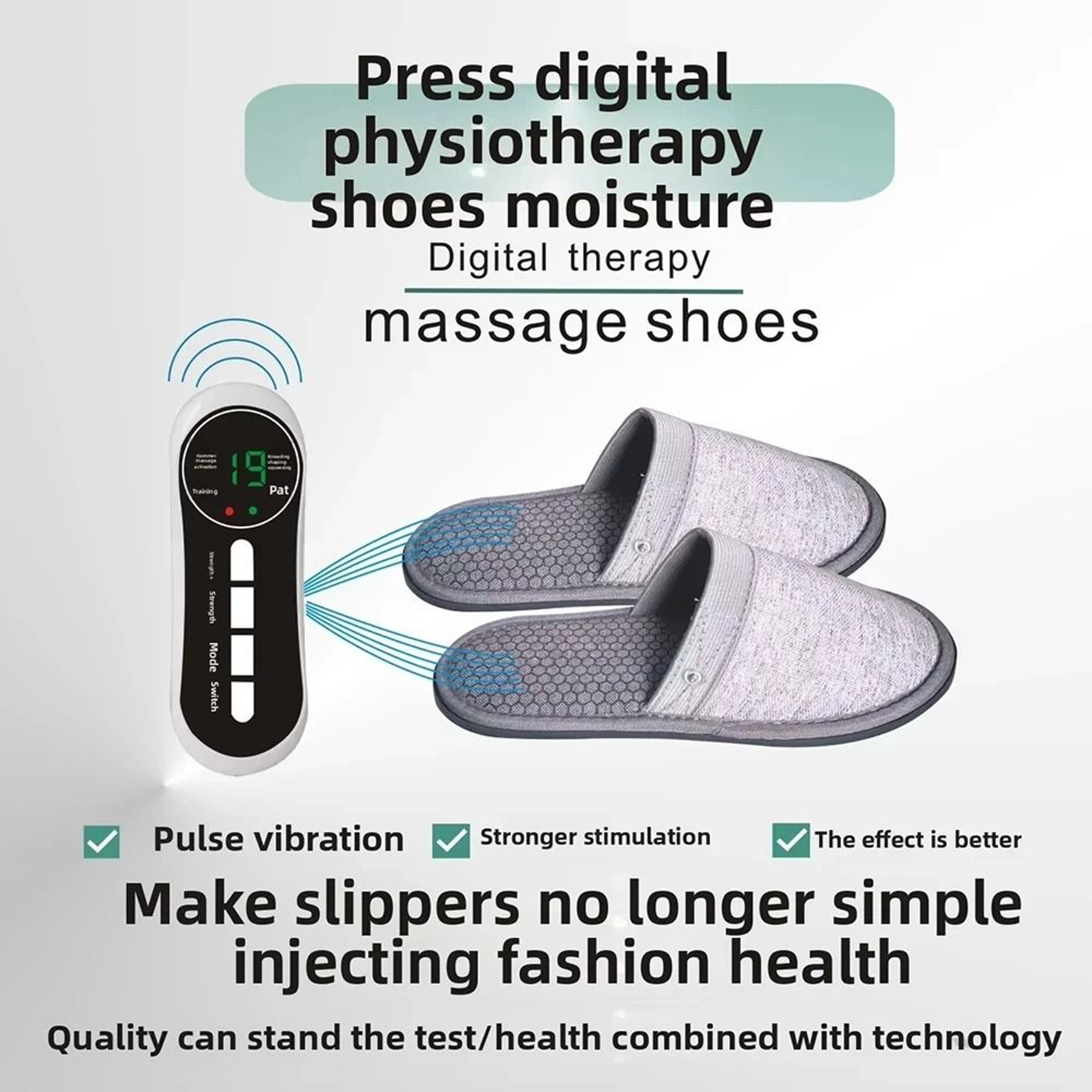 Electric EMS Foot Massager Slippers With Pulse Muscle Stimulation And Remote Control 1