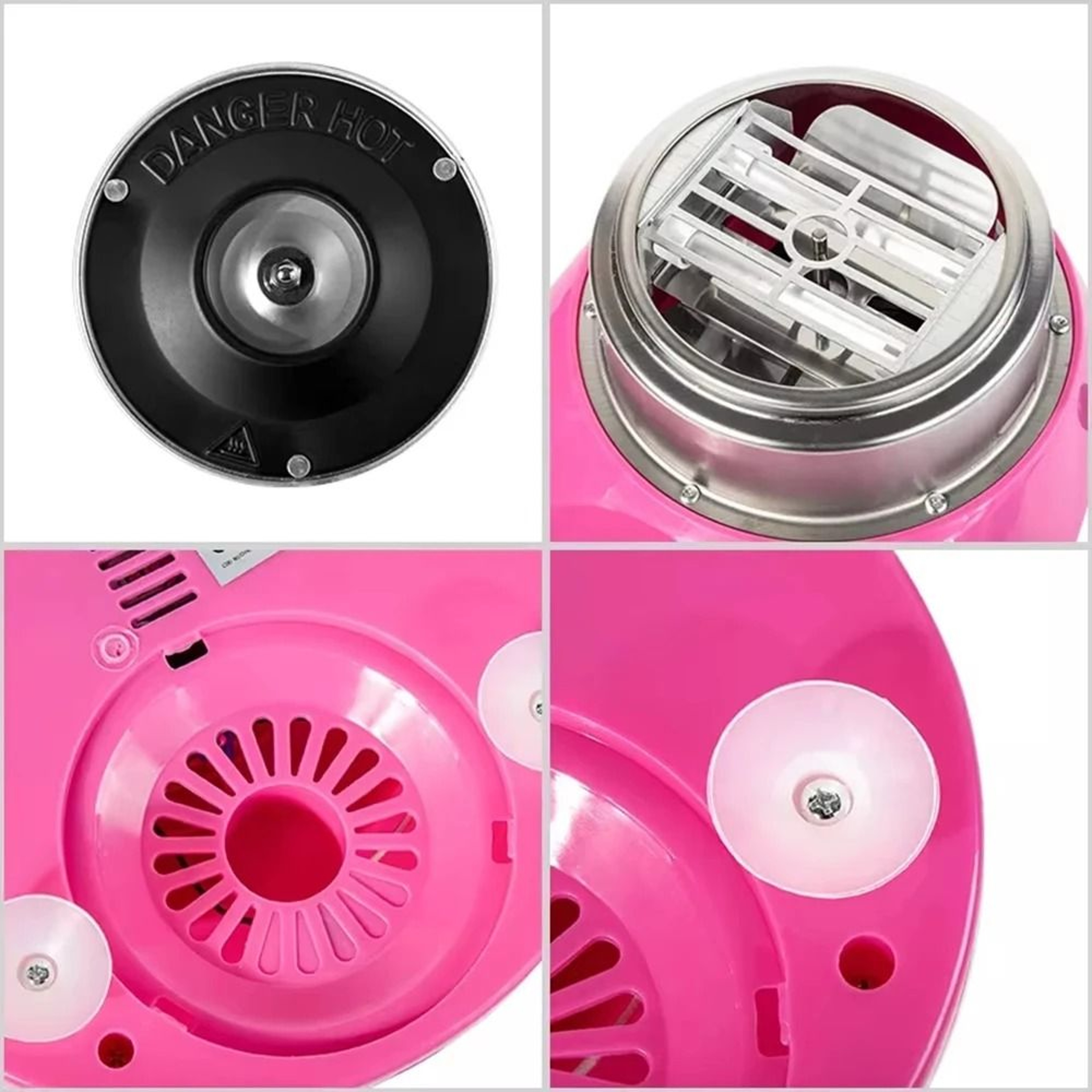 Mini Electric Cotton Candy Maker With Splash Proof Plate For Home Kids Parties 3