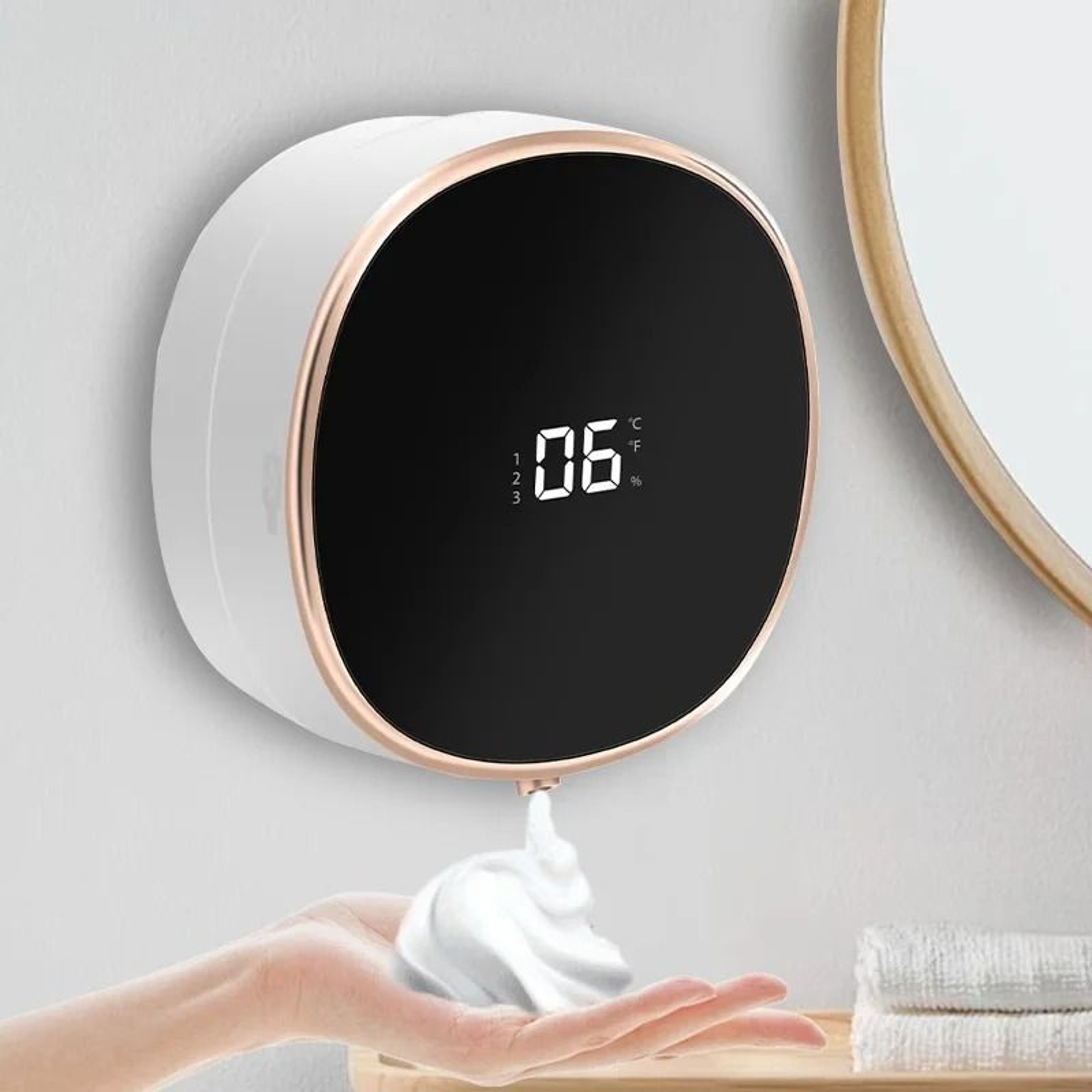 Touchless Automatic Soap Dispenser With Temperature Display 0