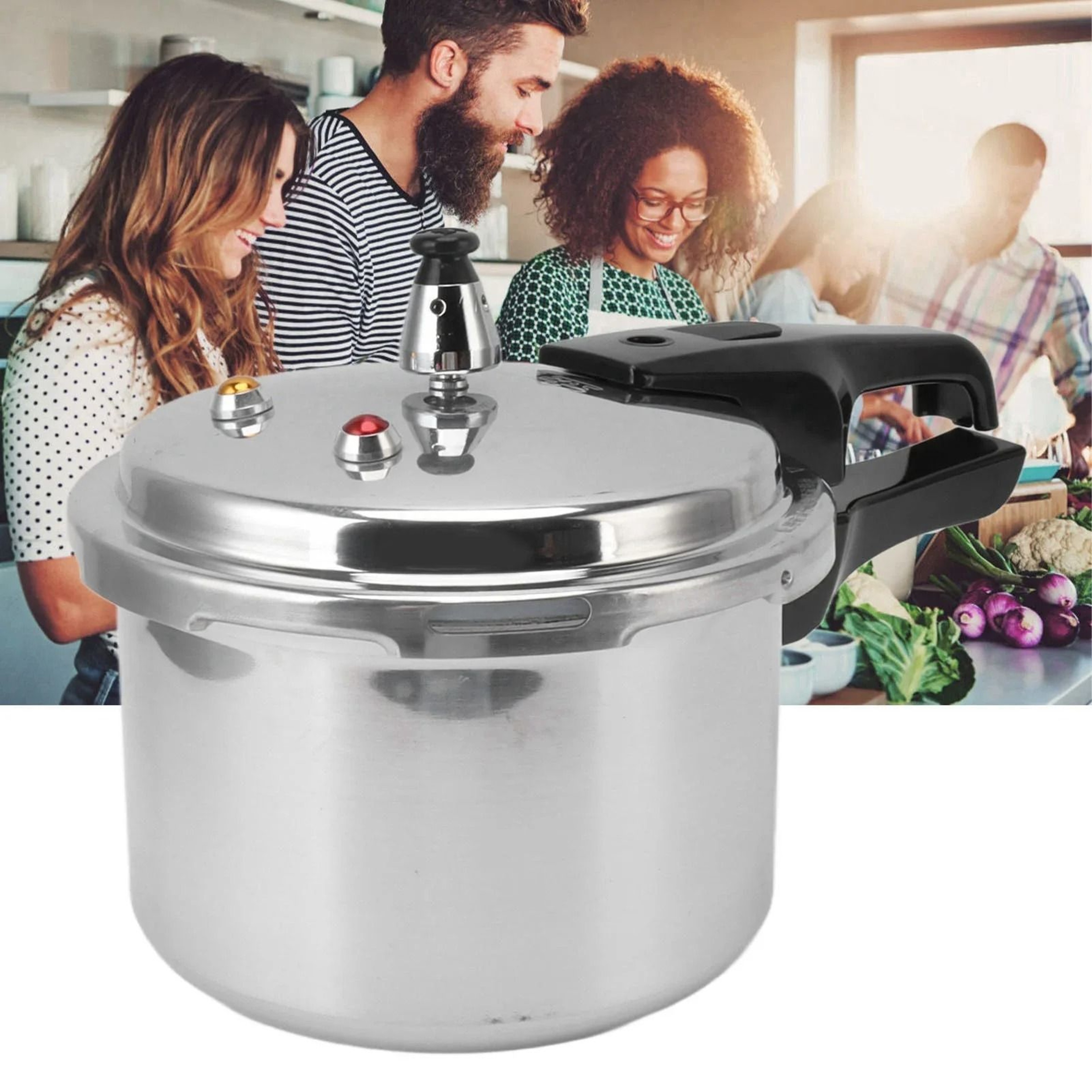 3 Liter Aluminum Alloy Pressure Cooker Mini Gas Stove Cooking Pot 0