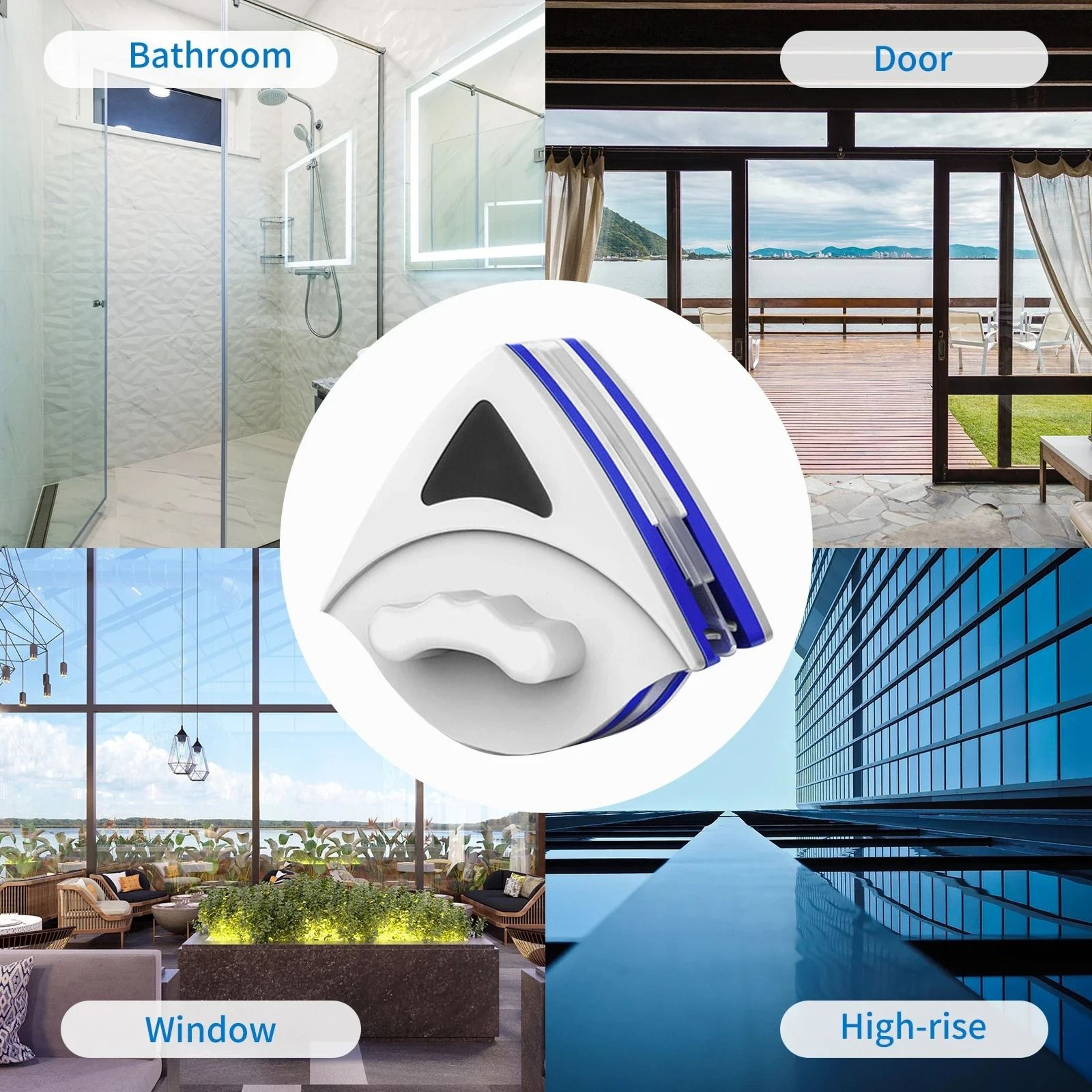 Magnetic Double Sided Window Cleaner For 3 To 8 Mm Glass 0