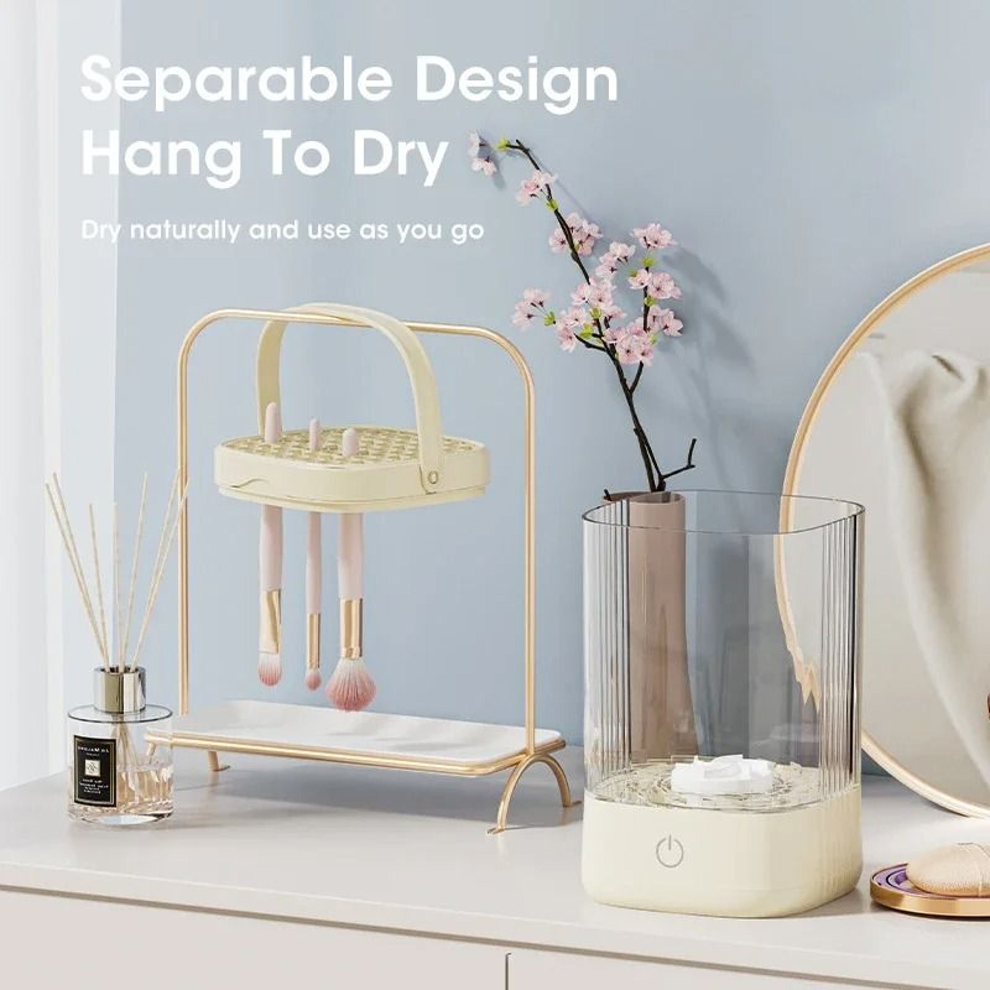 Automatic Electric Makeup Brush Cleaner And Dryer With Drying Rack 3