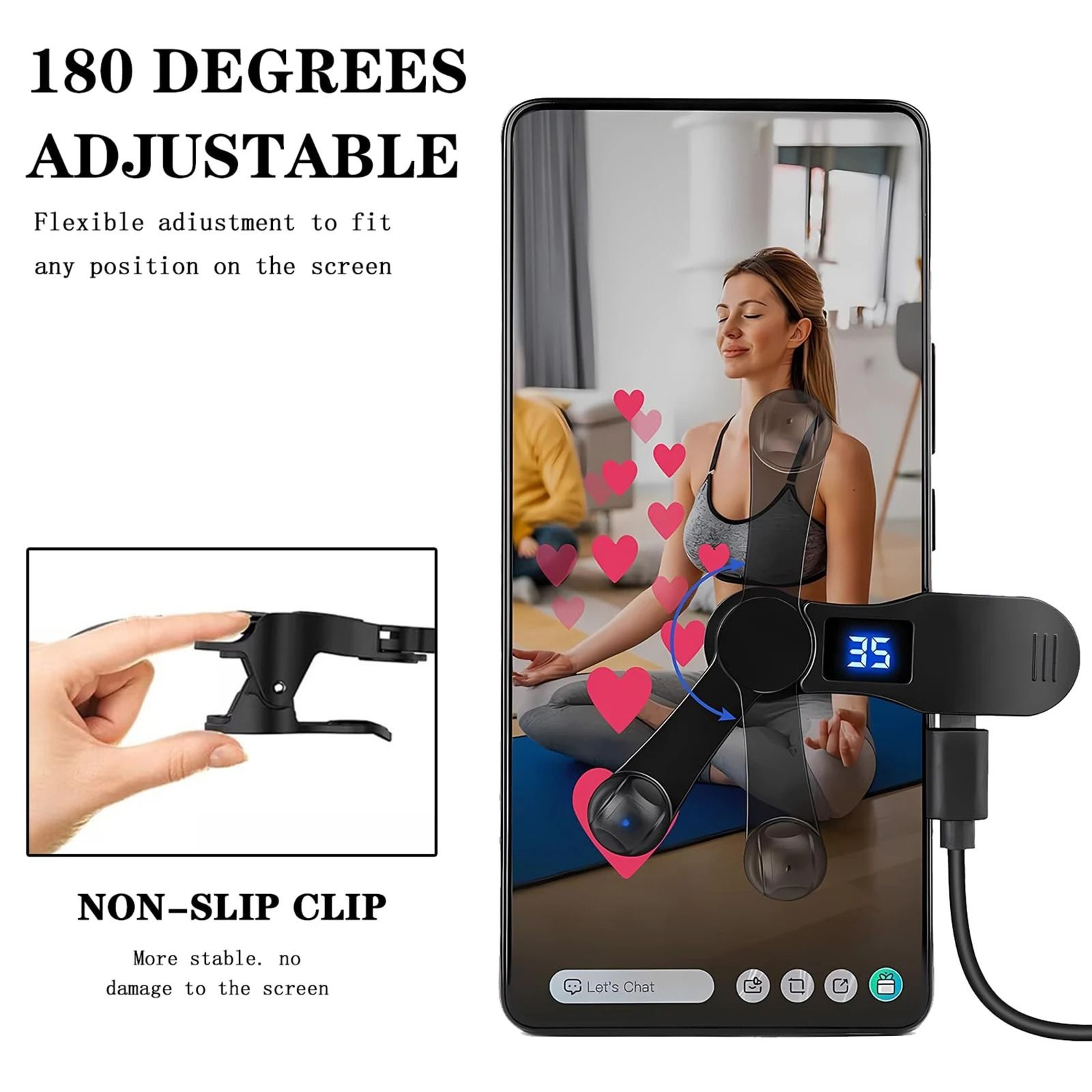 Phone Auto Screen Clicker Adjustable Touch Simulator Clip On Device 3