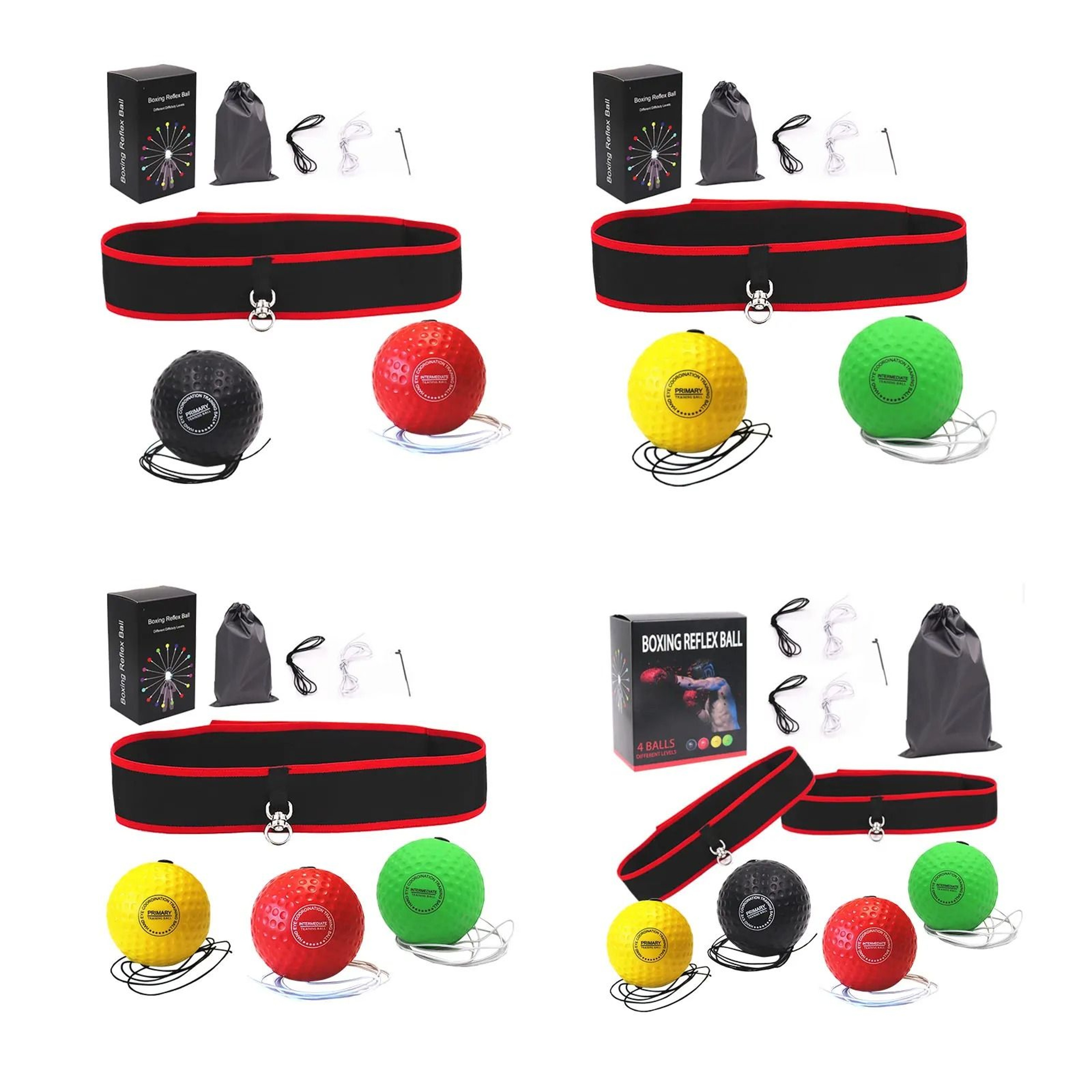 Boxing Reflex Ball Head Mounted Speed Training Set For Home Fitness 2