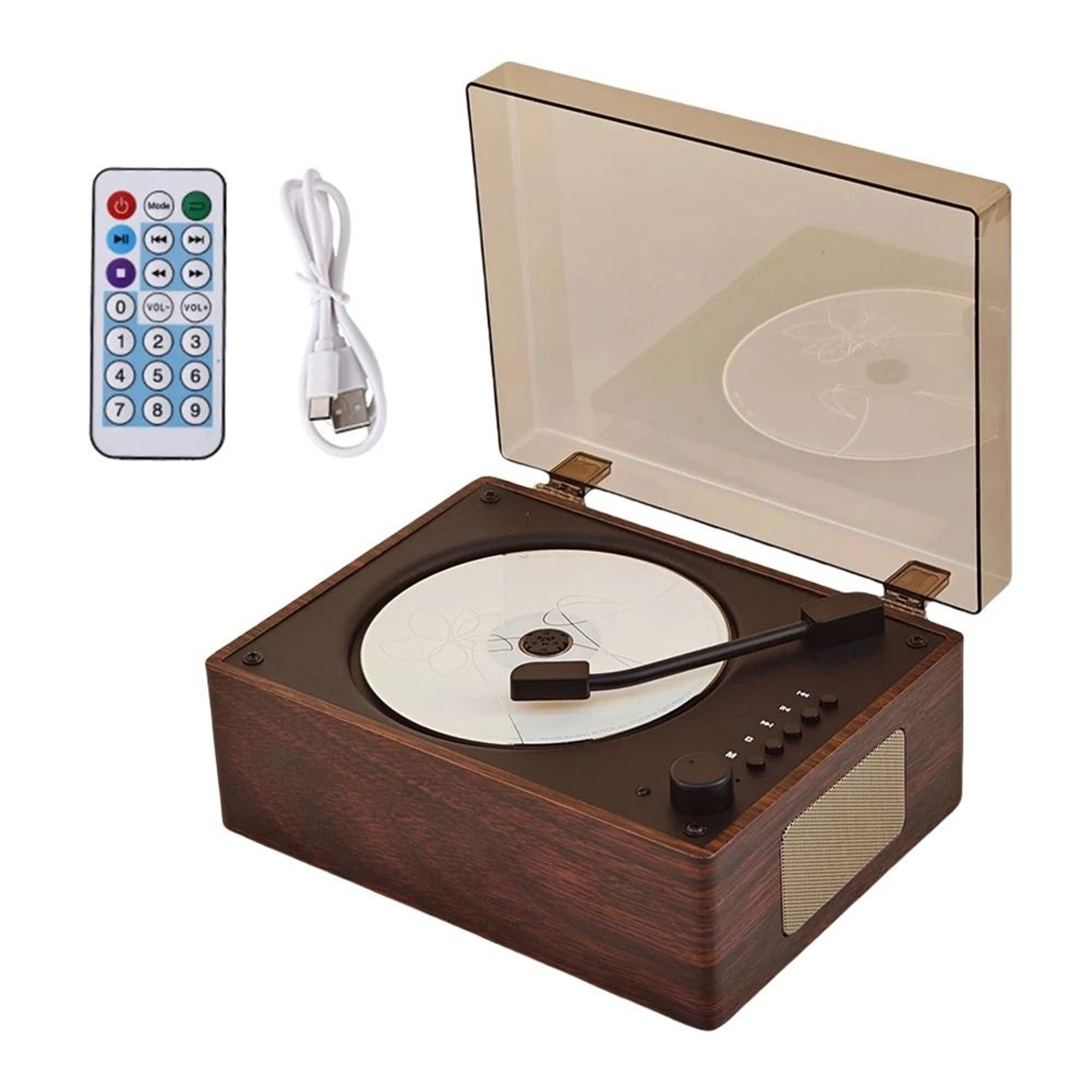 Vintage Retro CD Player Bluetooth Speaker With Remote Control 7
