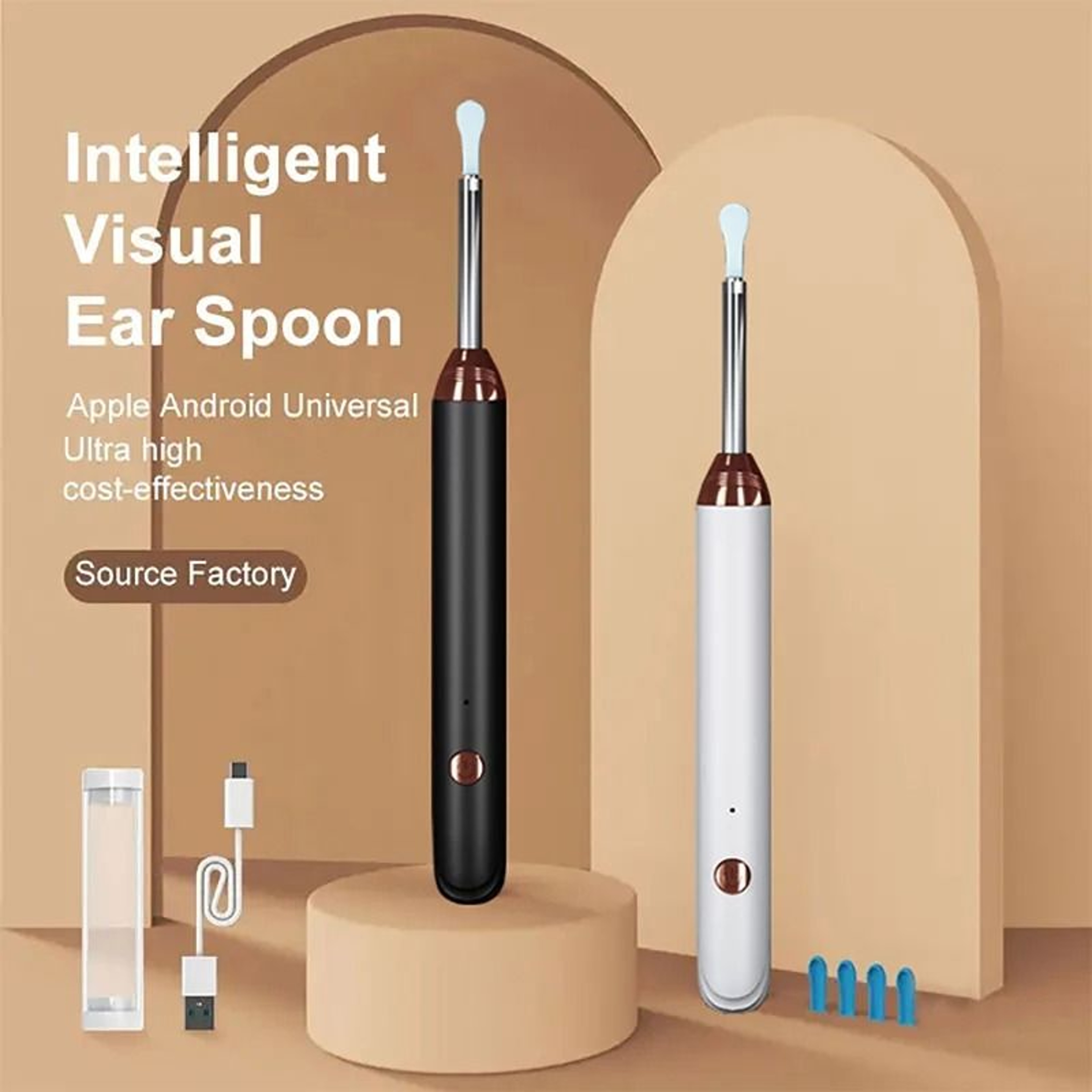 Smart Visual Ear Cleaner Otoscope With Camera USB C Charging Earpick Tool 1