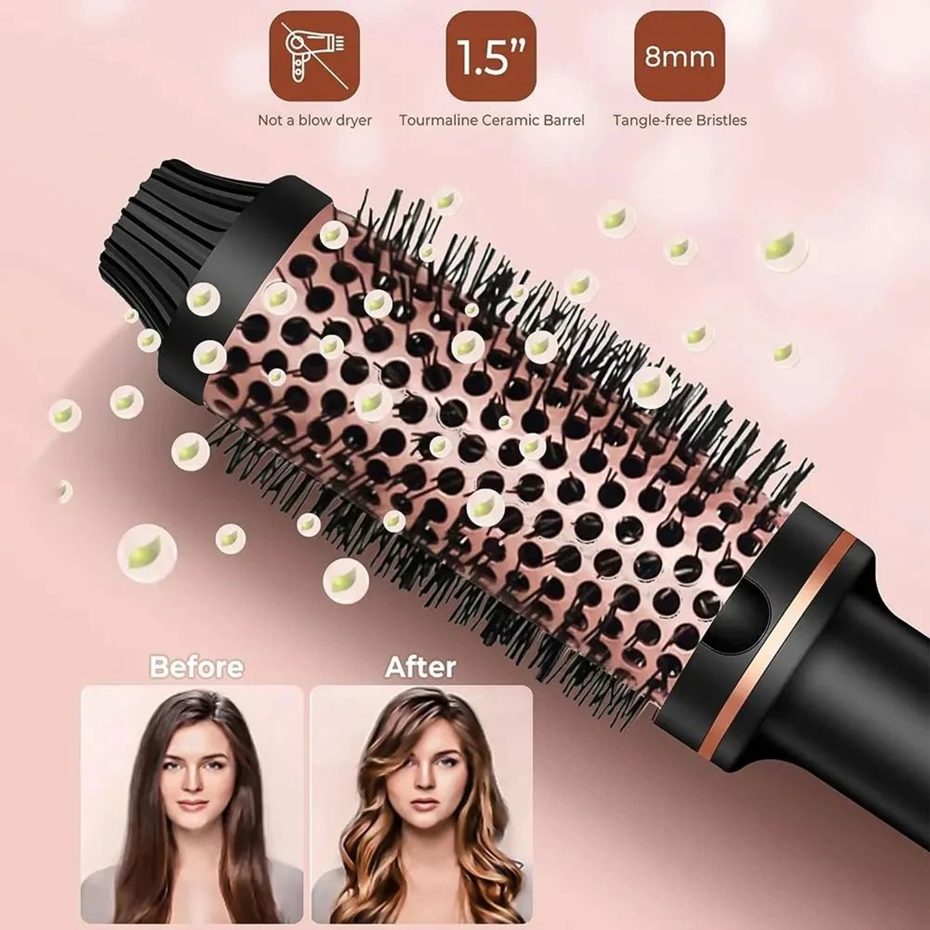 3 In 1 Ionic Hair Curler Straightener Heated Styling Brush 3